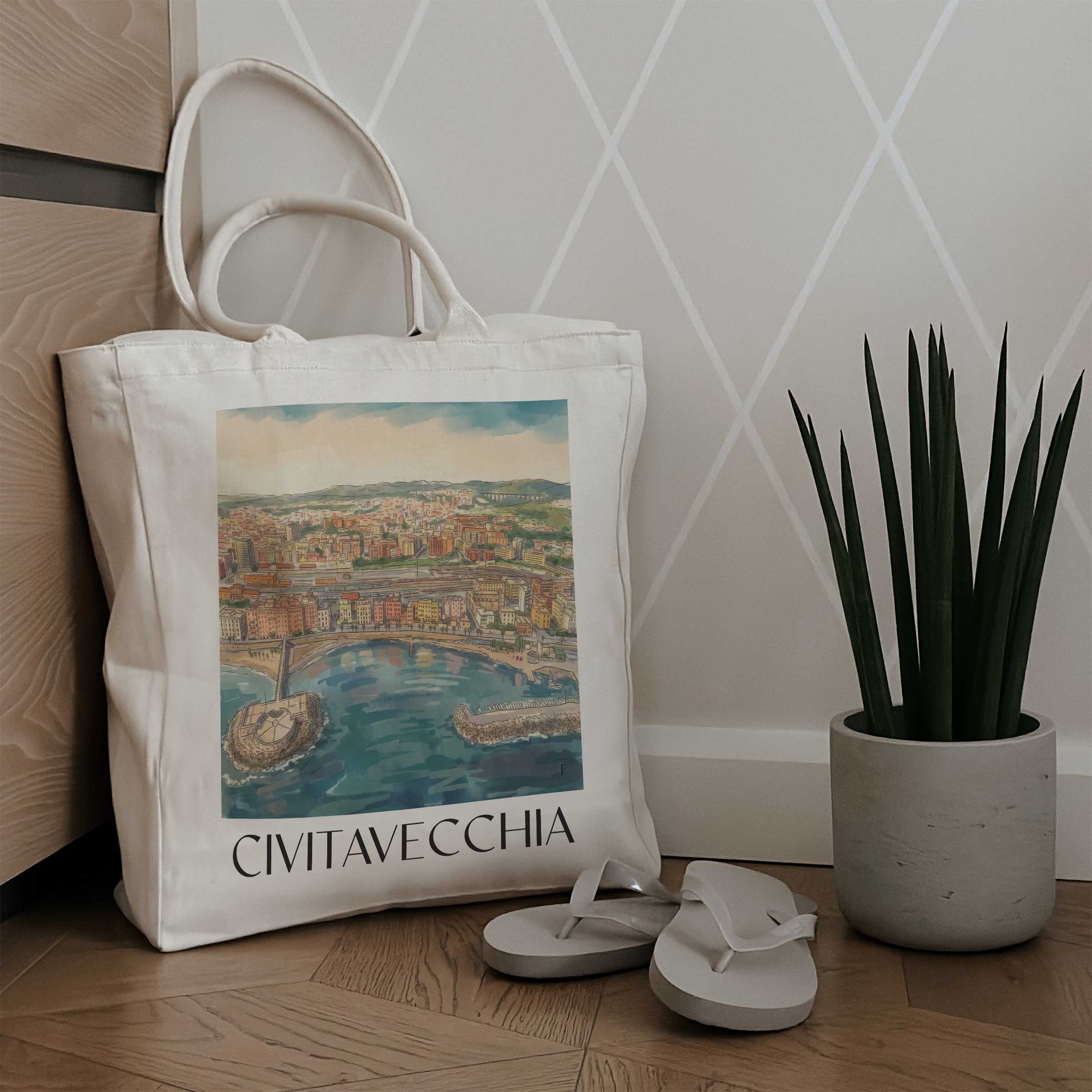 civitavecchia-latium-italien-einkaufstasche-aquarell