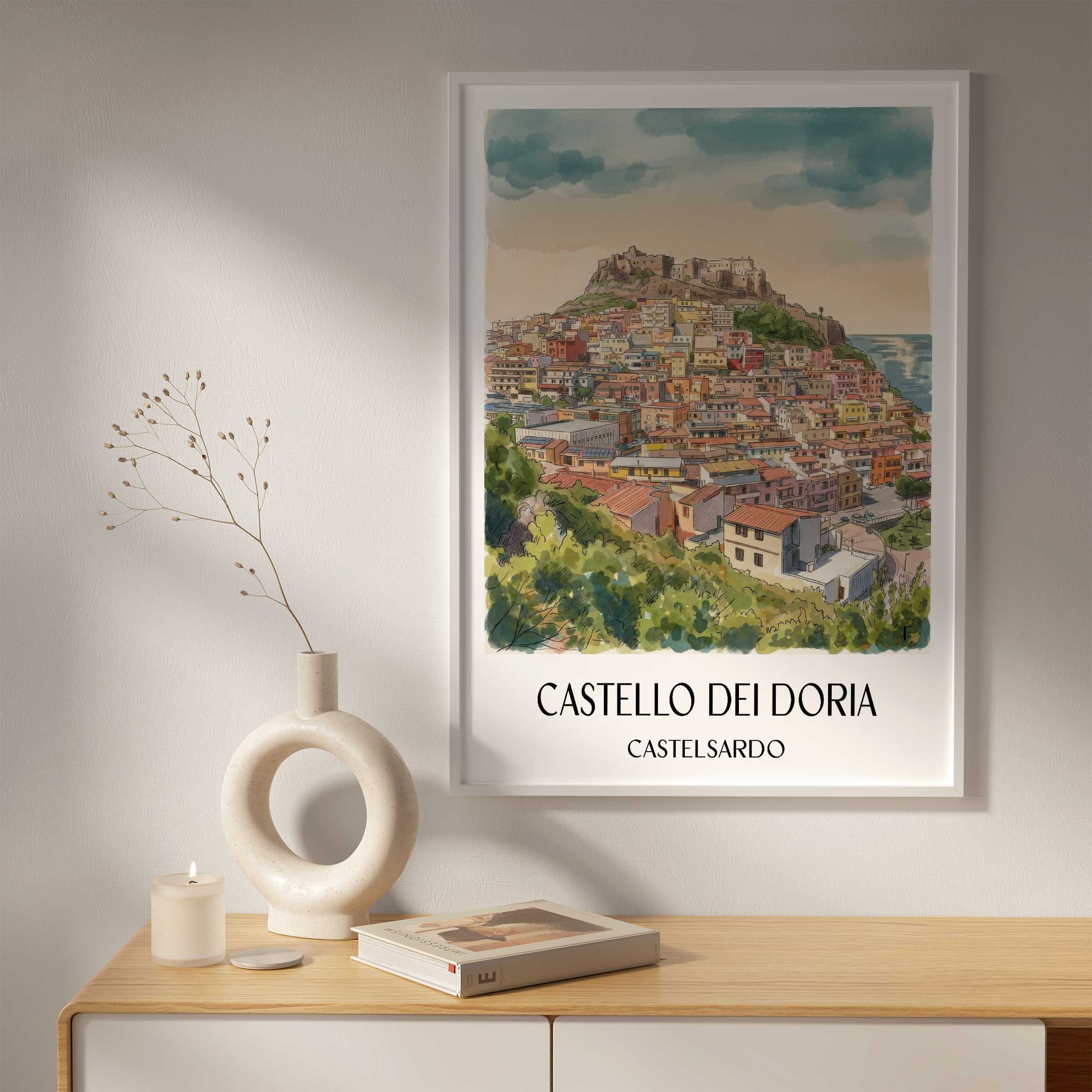 castello-dei-doria-castelsardo-italien-poster-aquarell