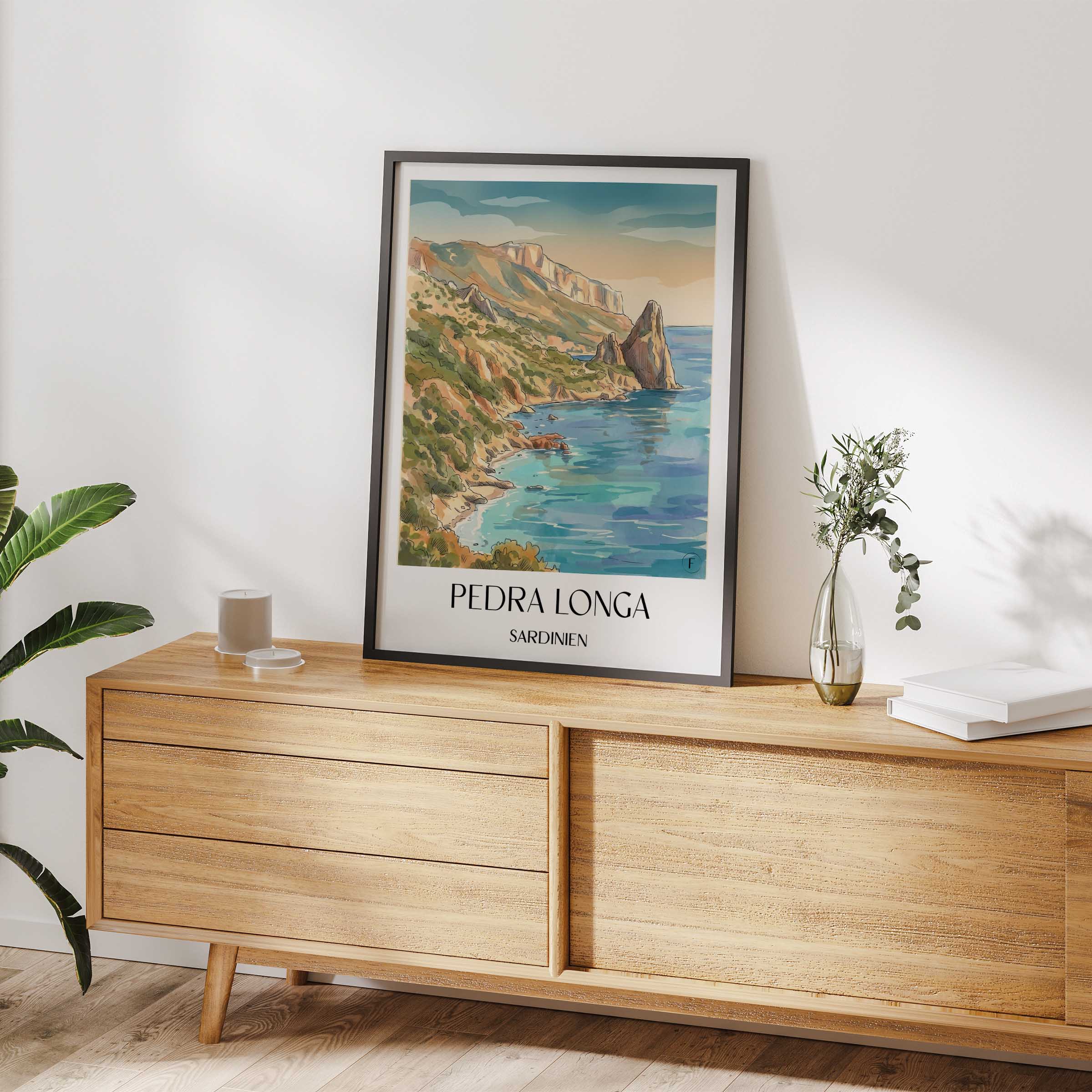 pedra-longa-sardinien-italien-poster-aquarell