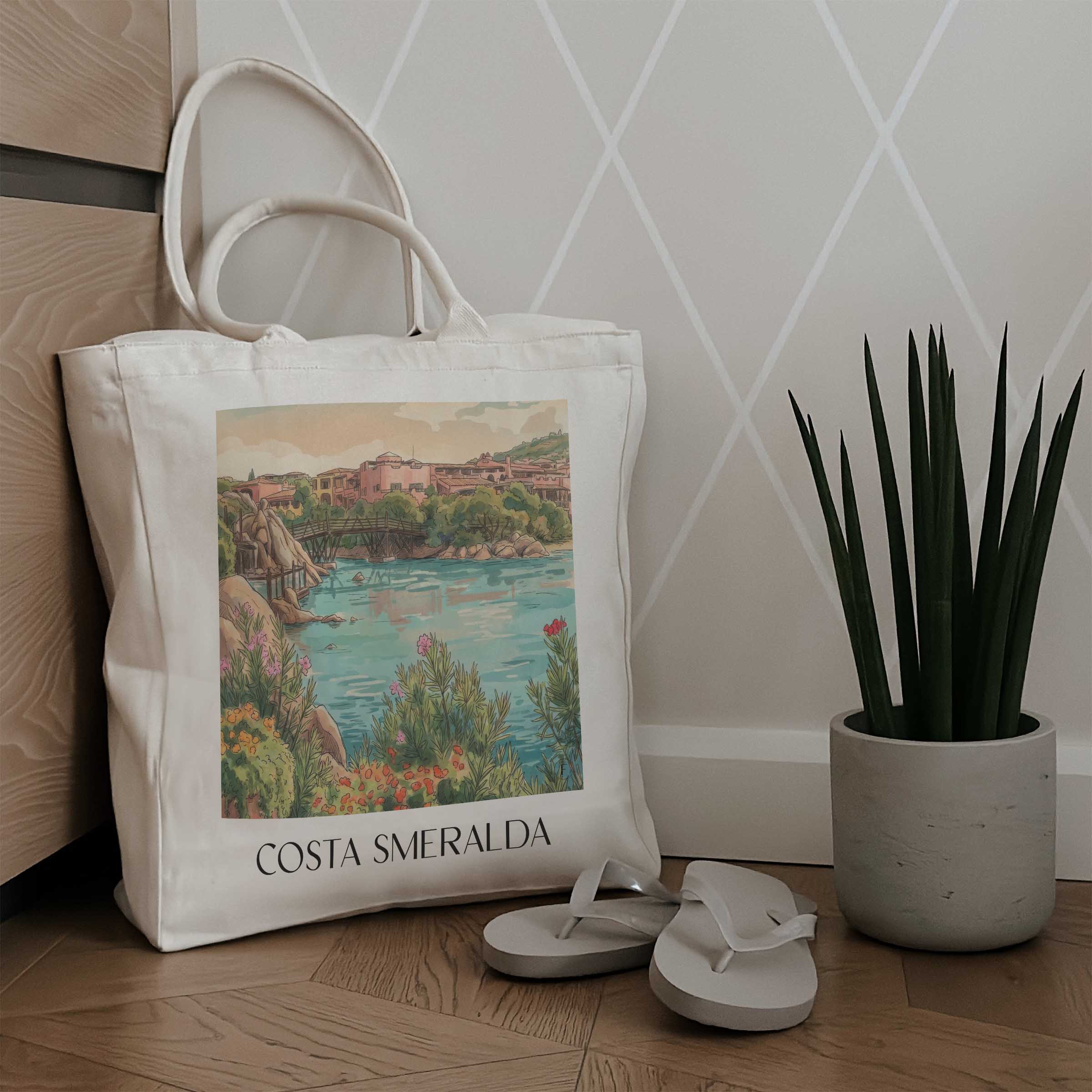 costa-smeralda-porto-cervo-italien-einkaufstasche-aquarell