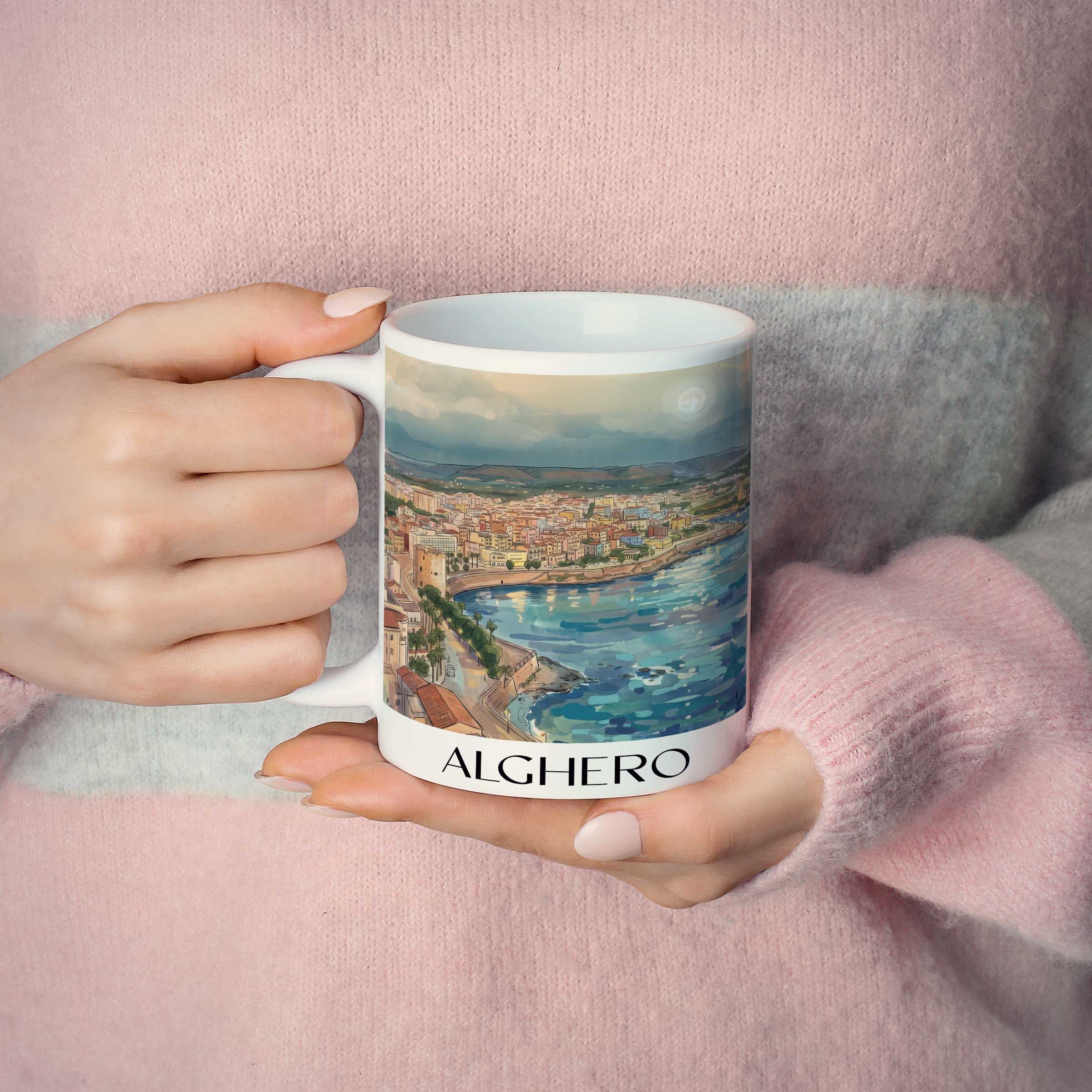 alghero-sardinien-italien-kaffeebecher-aquarell
