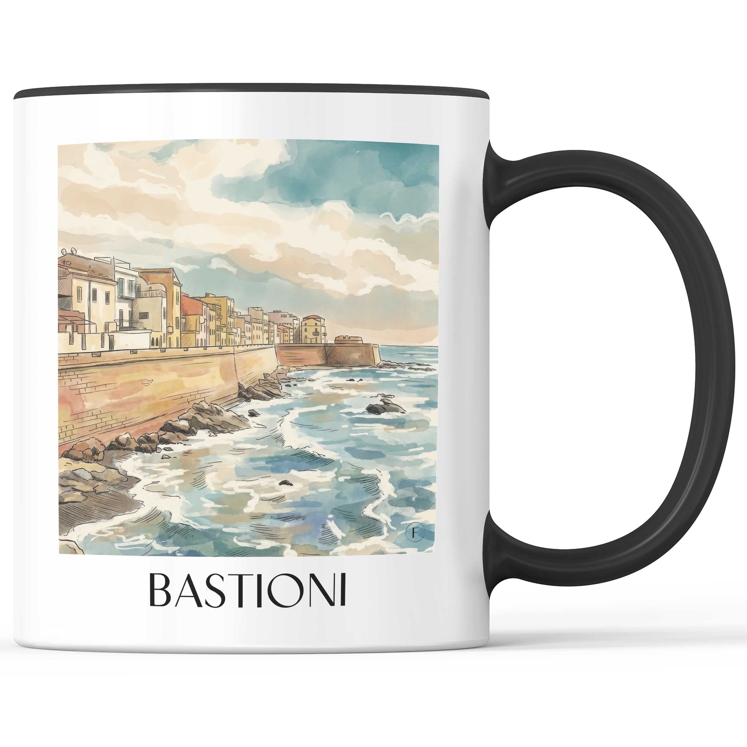 bastioni--alghero-italien-kaffeebecher-aquarell
