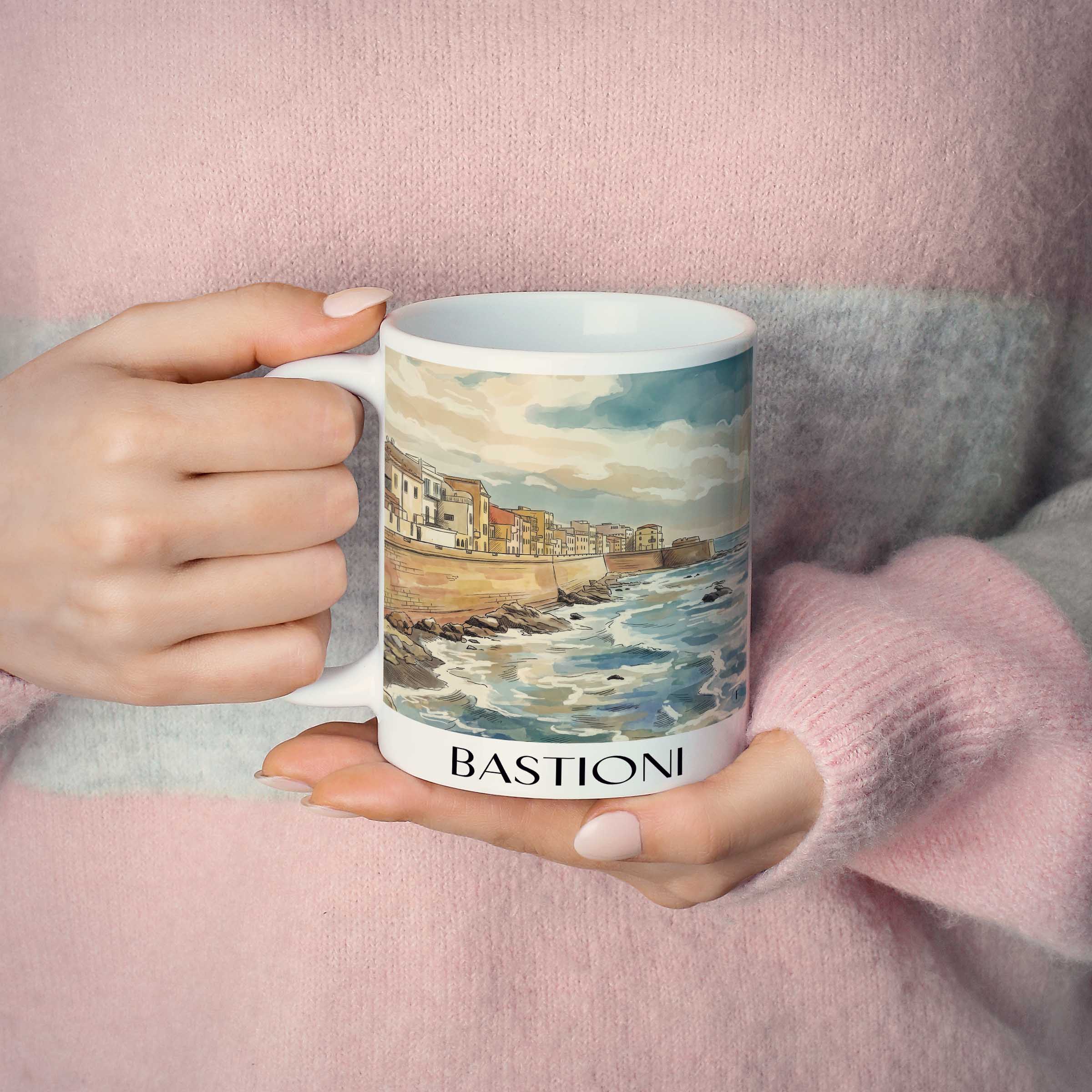 bastioni--alghero-italien-kaffeebecher-aquarell