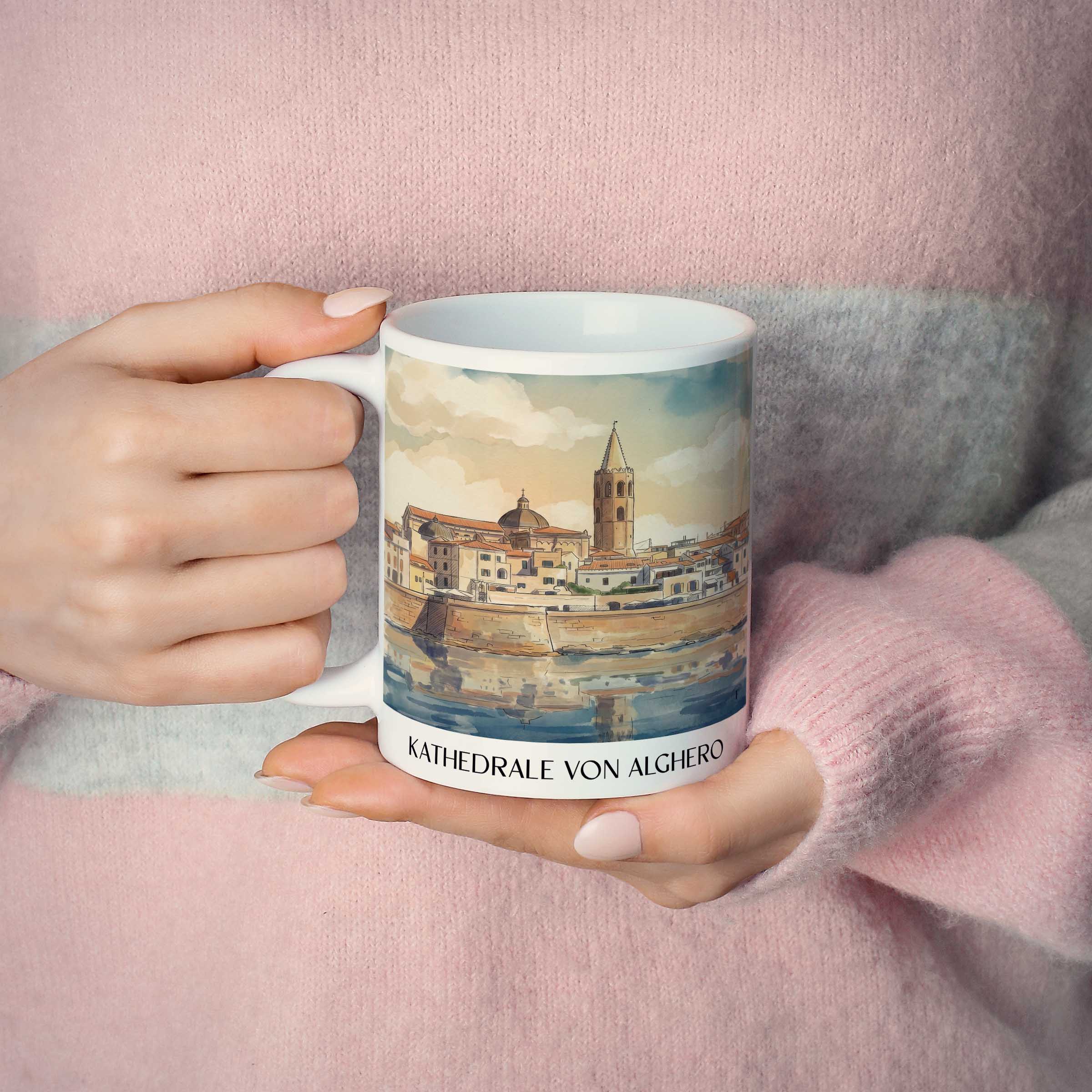 kathedrale-von-alghero-sardinien-italien-kaffeebecher-aquarell