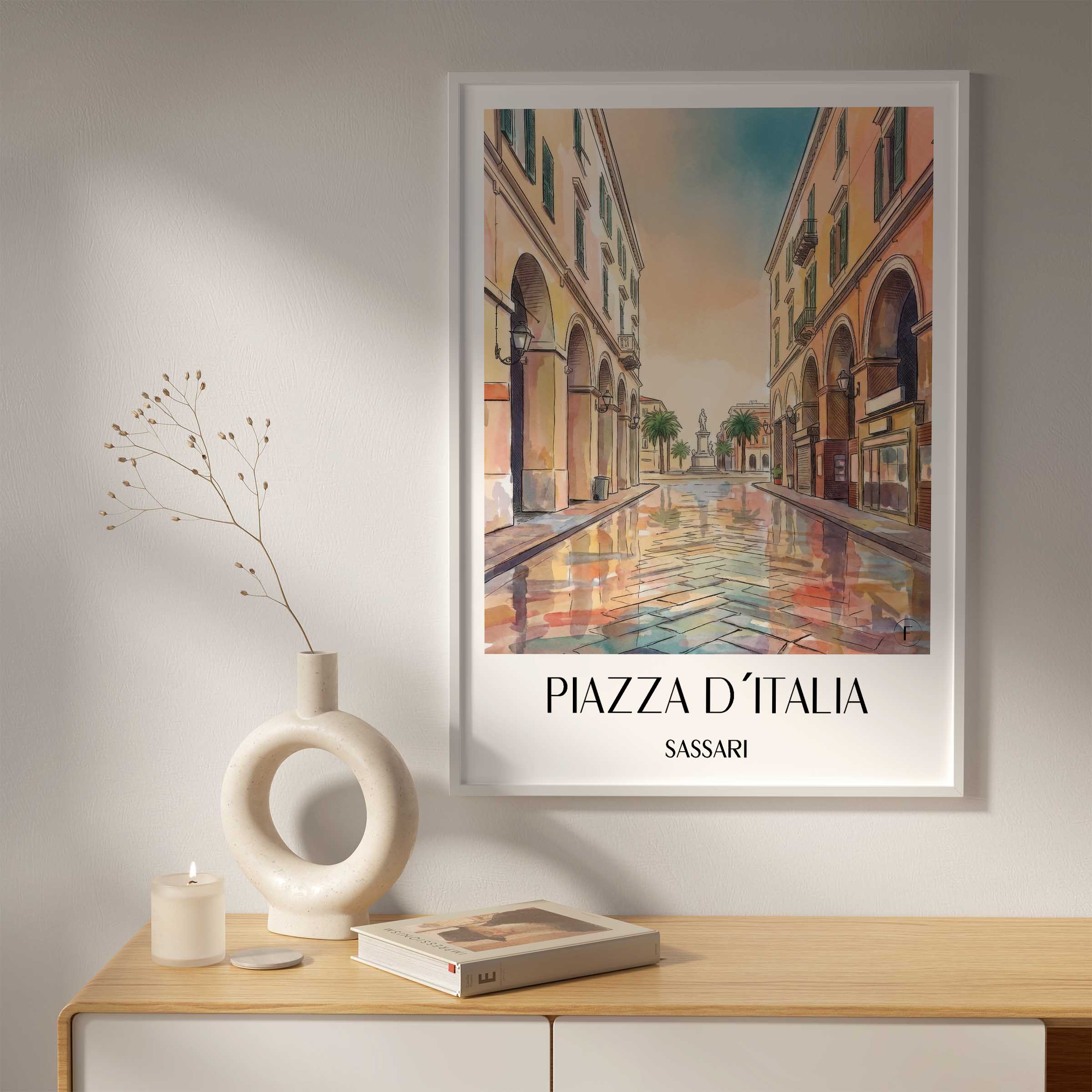 piazza-d´italia-sassari-italien-poster-aquarell