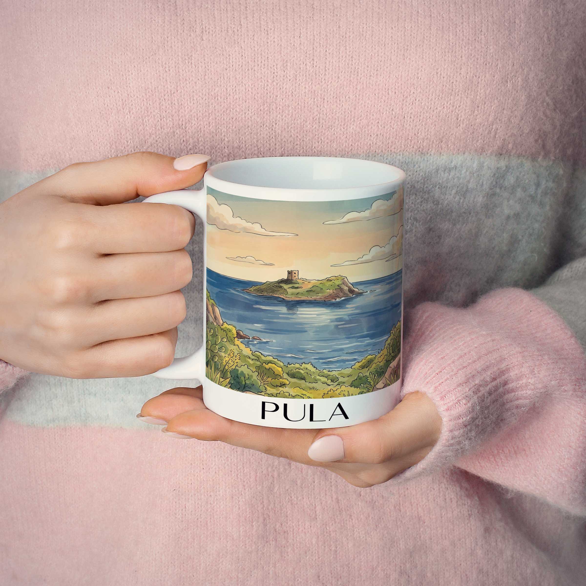 pula--sardinien-italien-kaffeebecher-aquarell