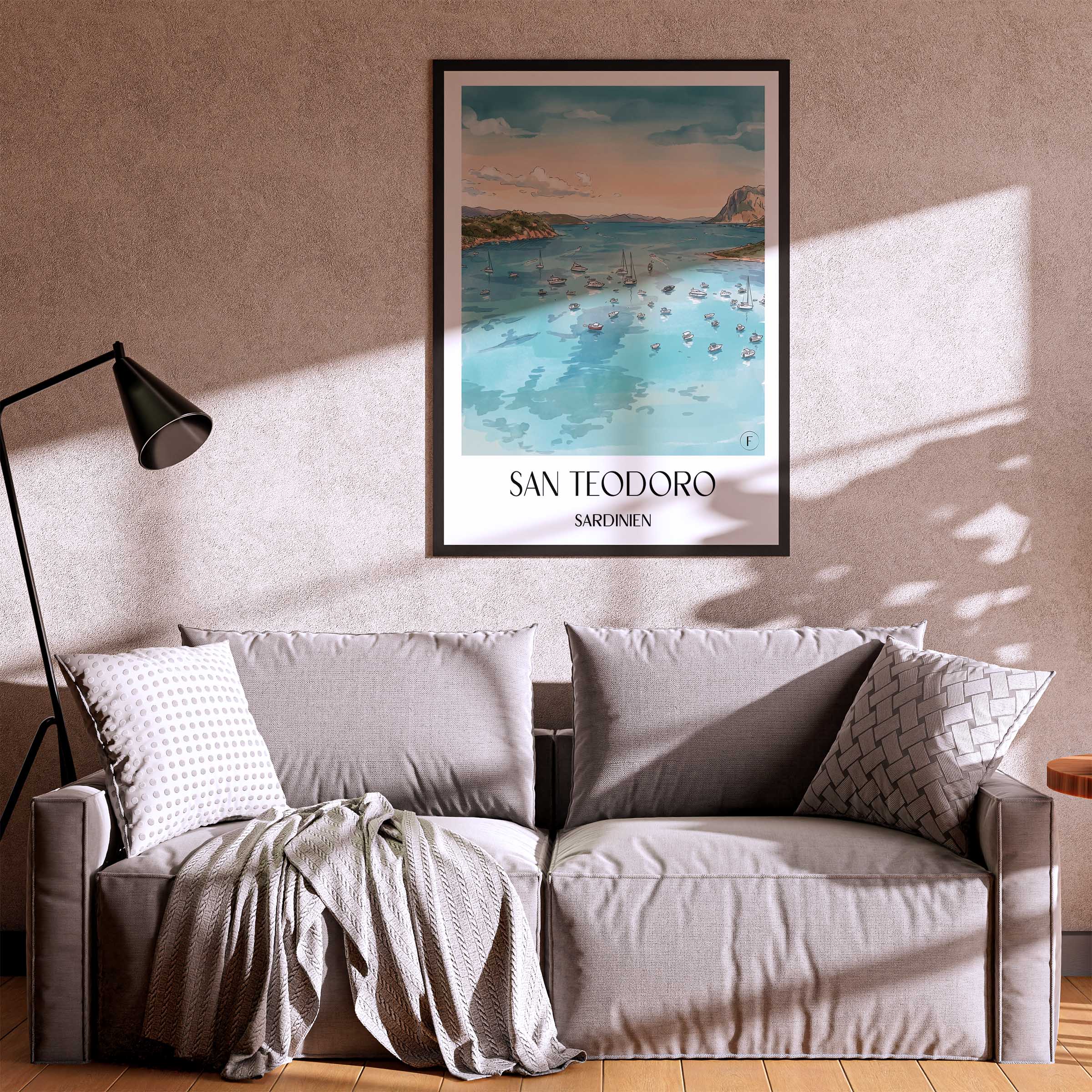 san-teodoro--sardinien-italien-poster-aquarell