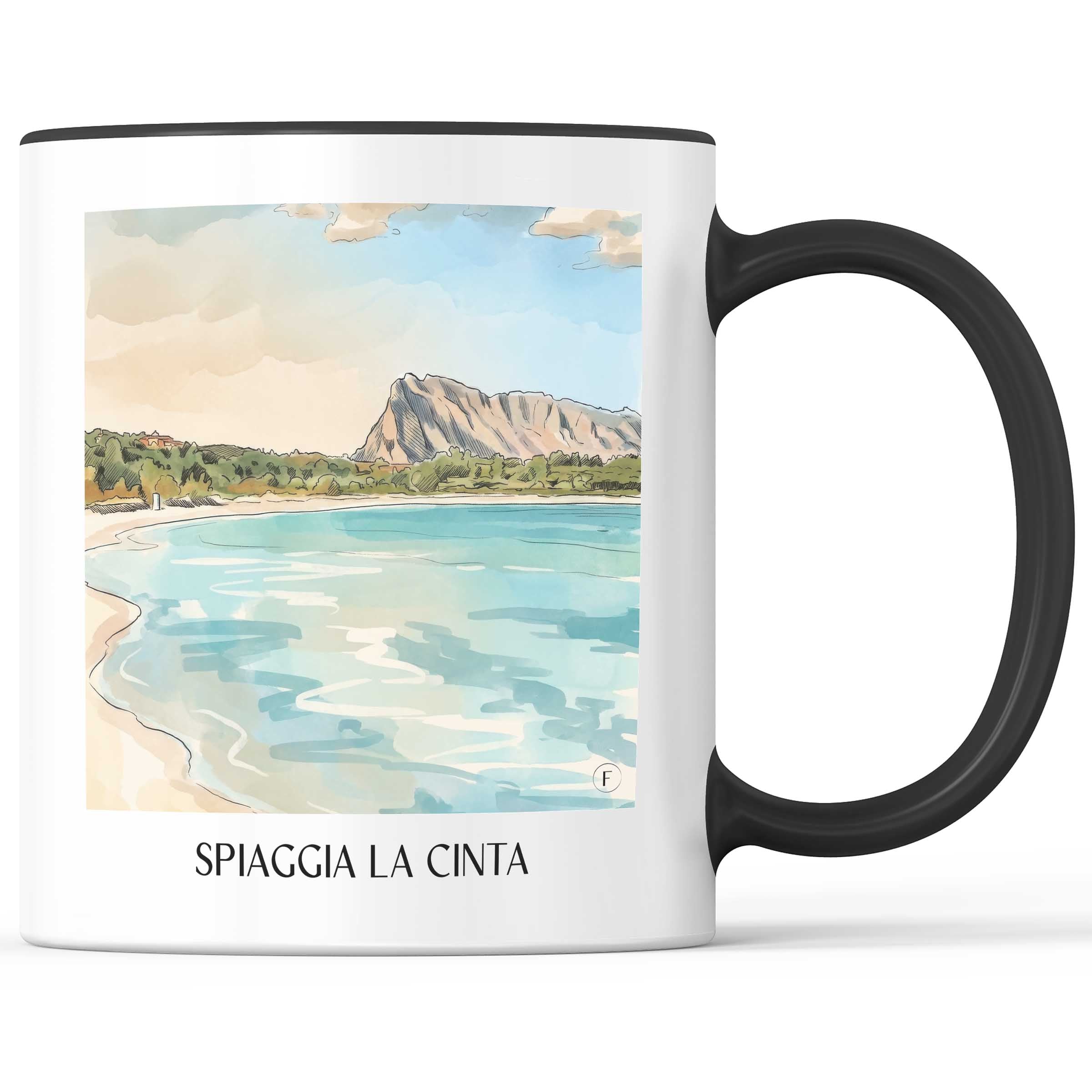 spiaggia-la-cinta-sardinien-italien-kaffeebecher-aquarell