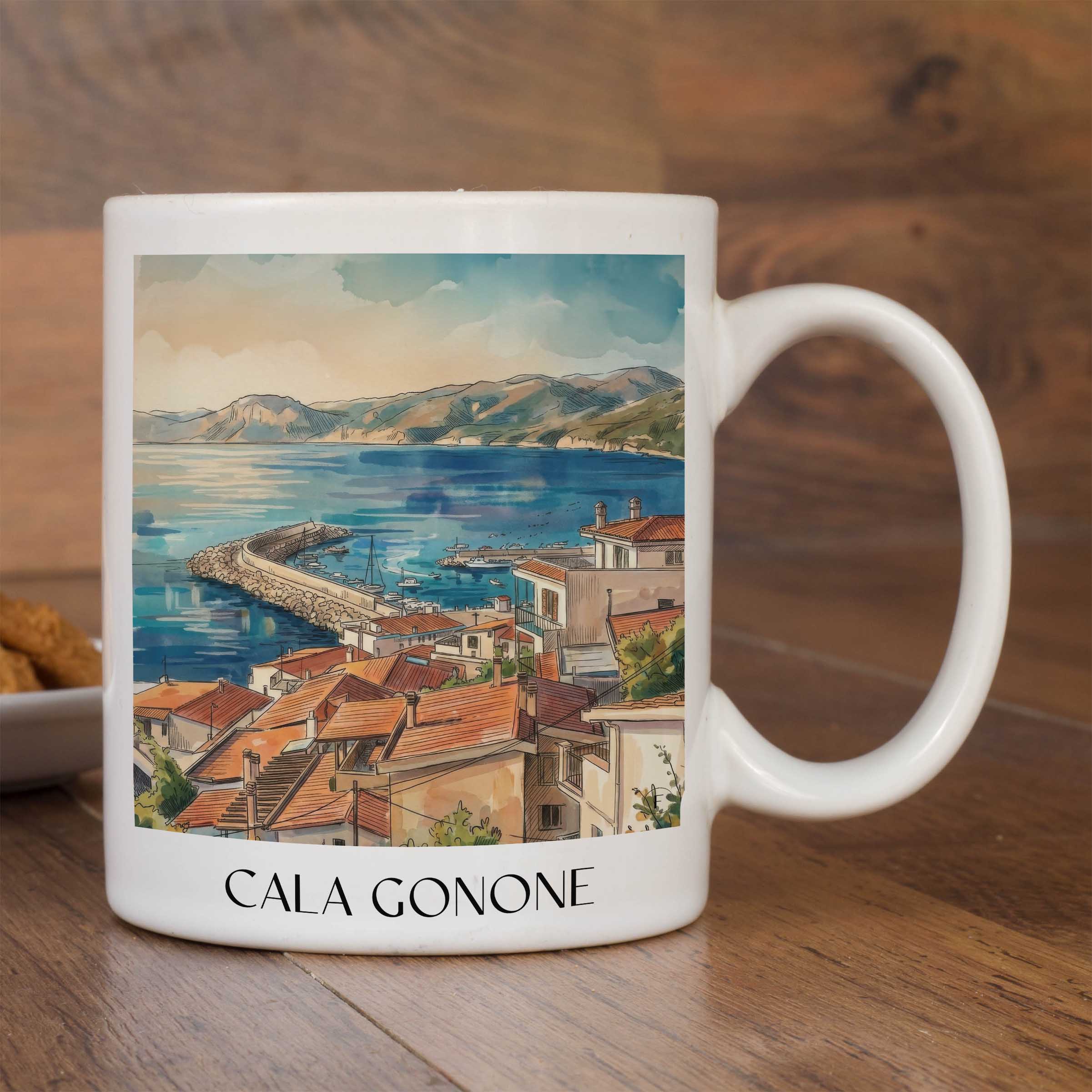 cala-gonone-sardinien-italien-kaffeebecher-aquarell