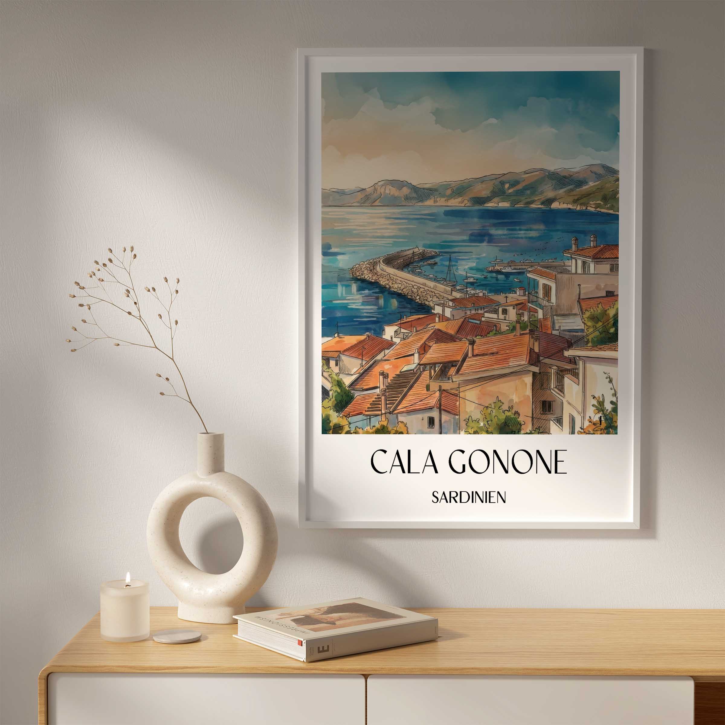cala-gonone-sardinien-italien-poster-aquarell
