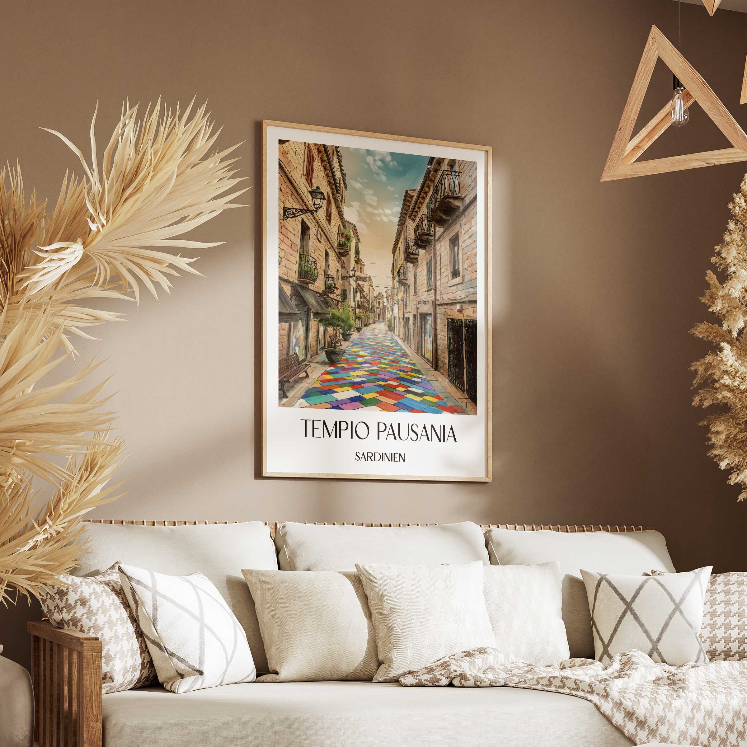 tempio-pausania-sardinien-italien-poster-aquarell