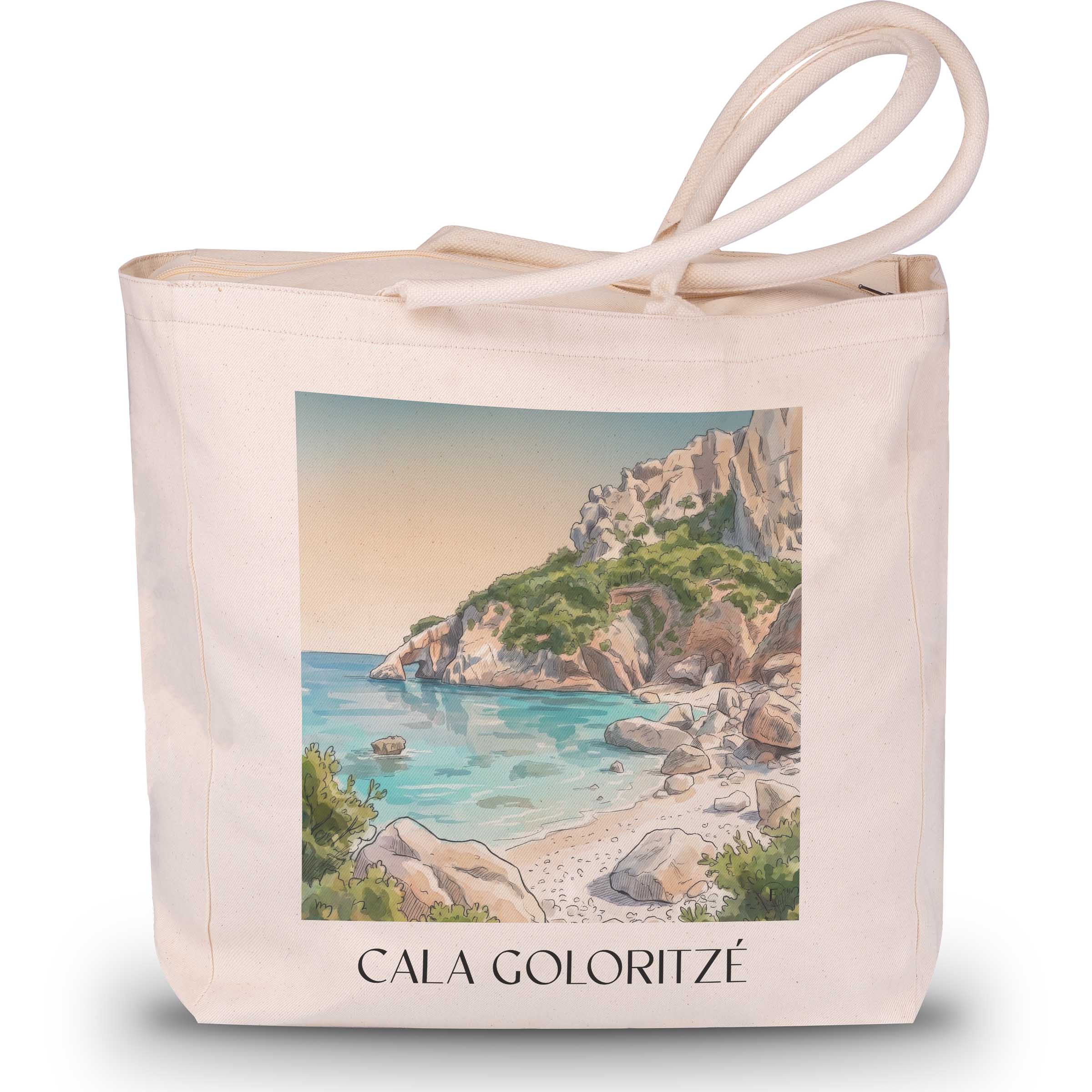 cala-goloritzé--sardinien-italien-einkaufstasche-aquarell