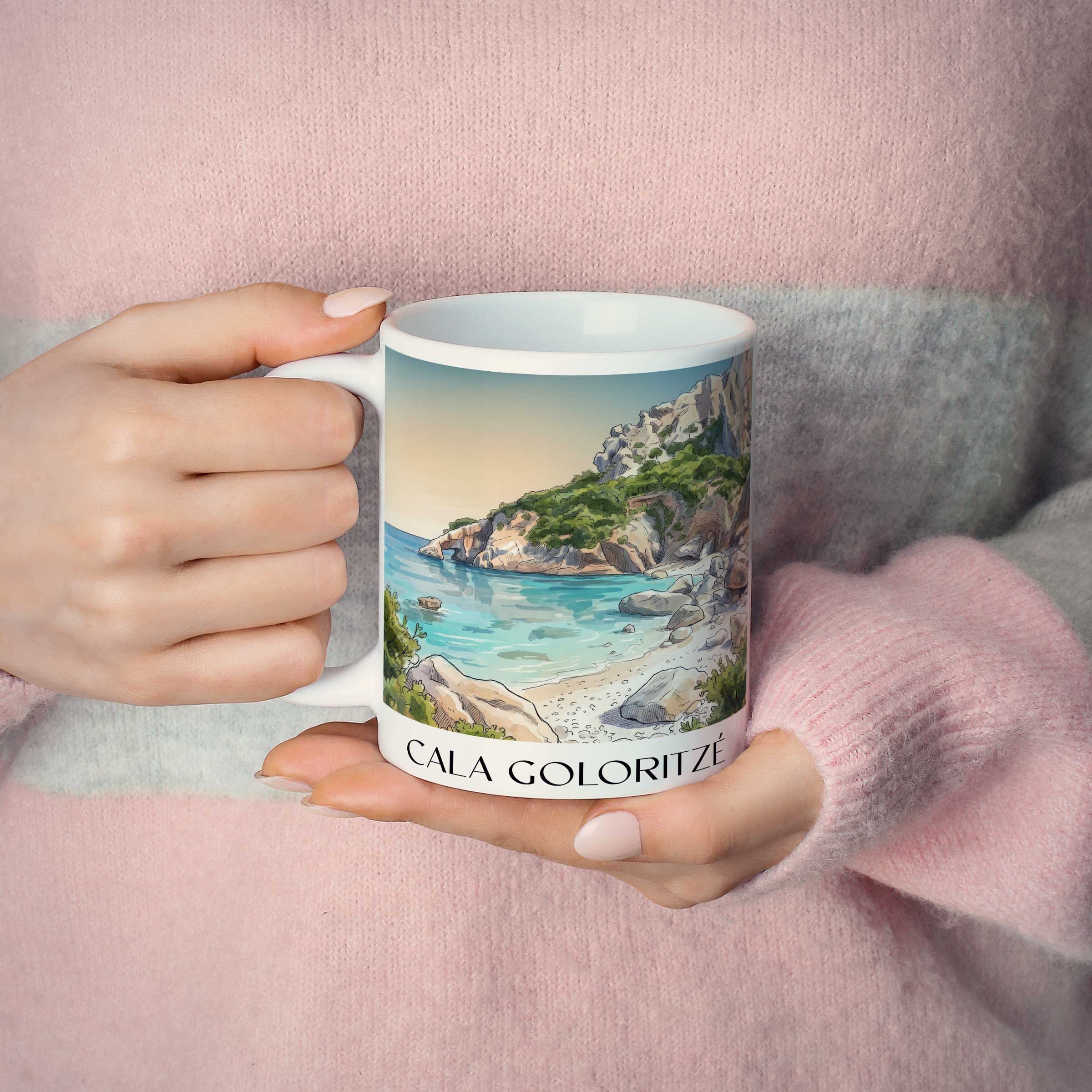 cala-goloritzé--sardinien-italien-kaffeebecher-aquarell