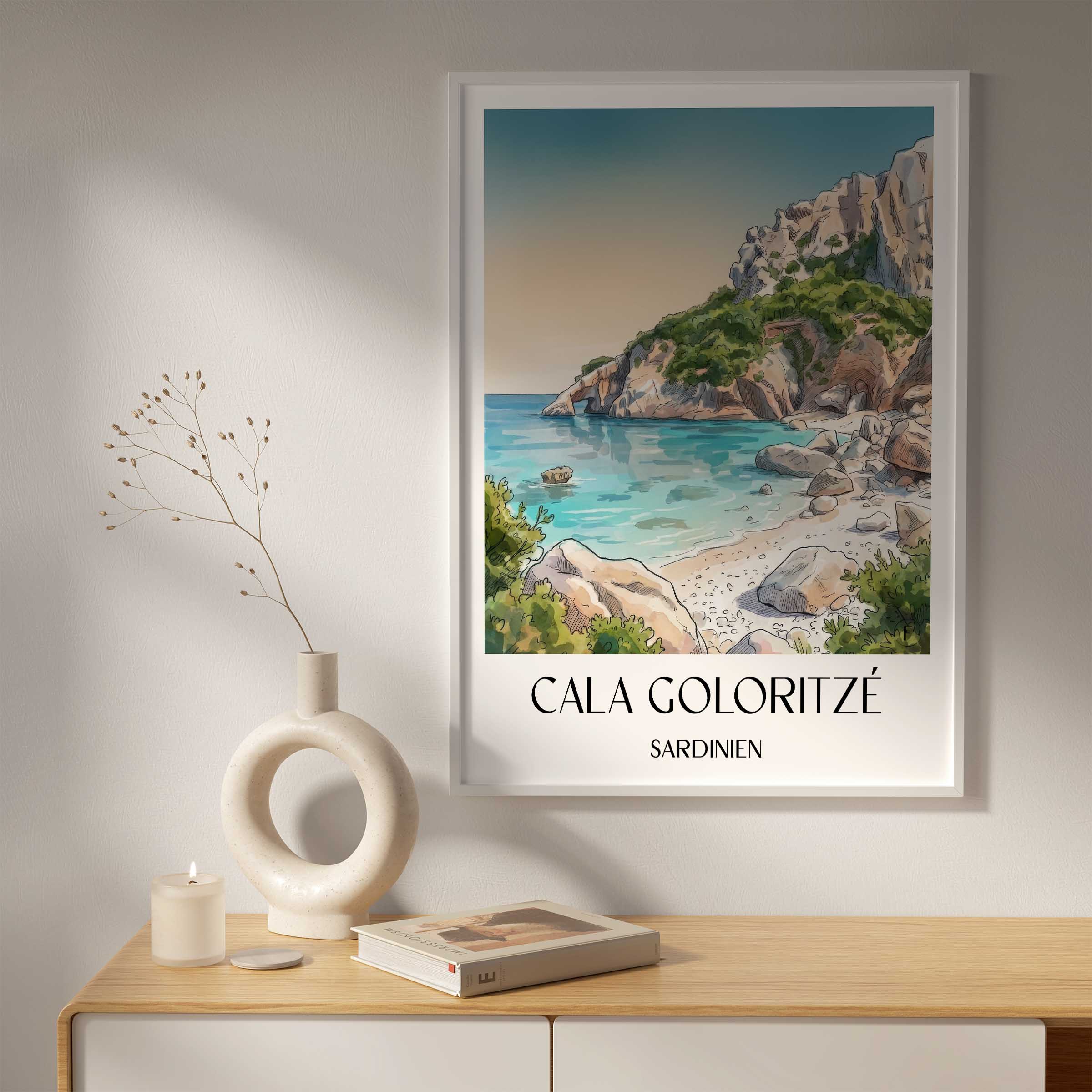 cala-goloritzé--sardinien-italien-poster-aquarell