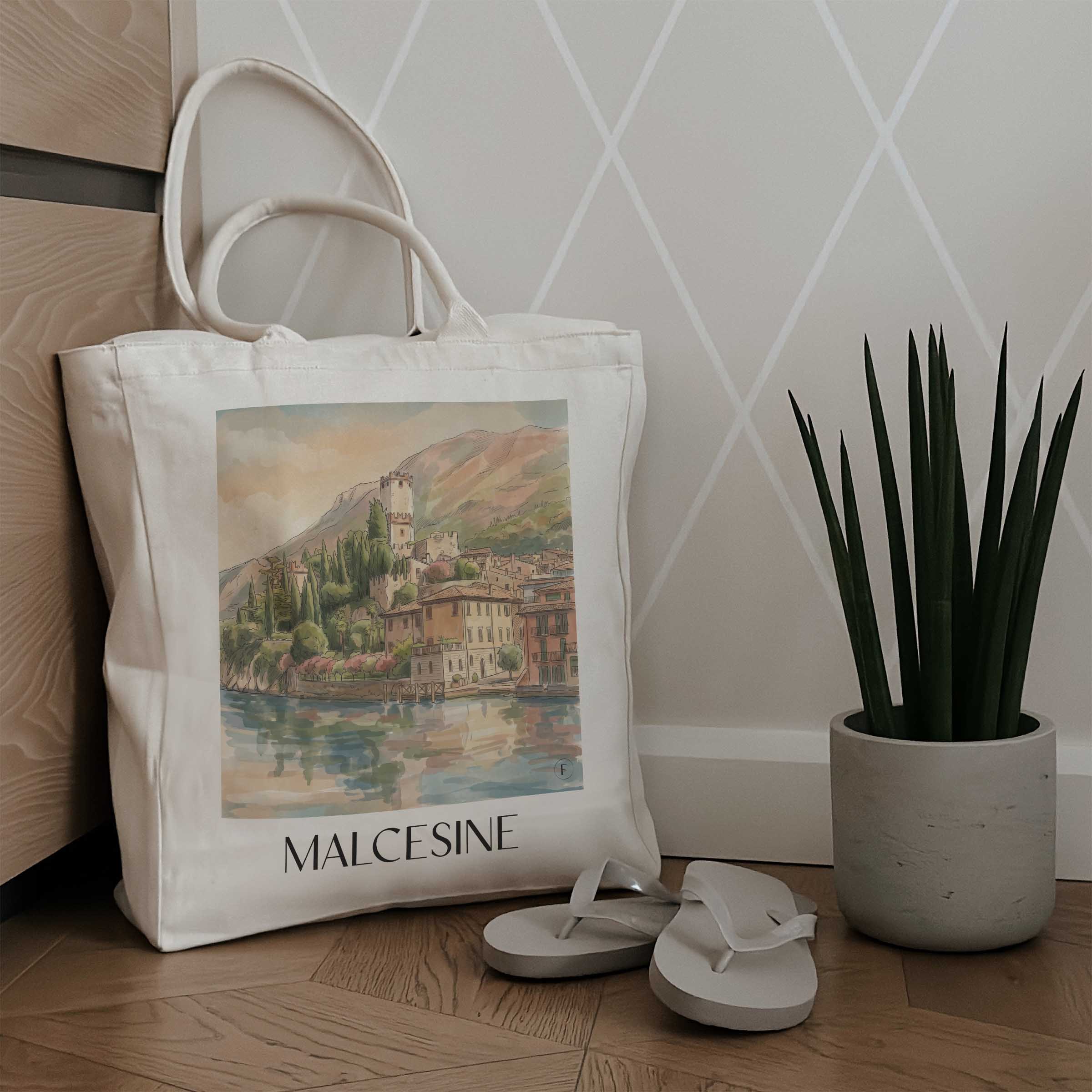 malcesine-venetien-italien-einkaufstasche-aquarell