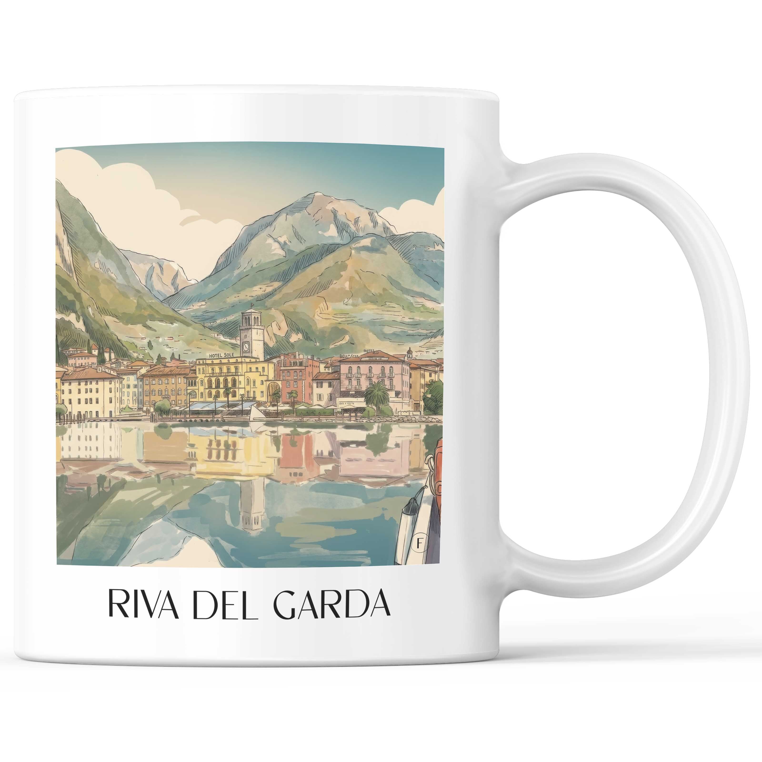 riva-del-garda-trentino-südtirol-italien-kaffeebecher-aquarell