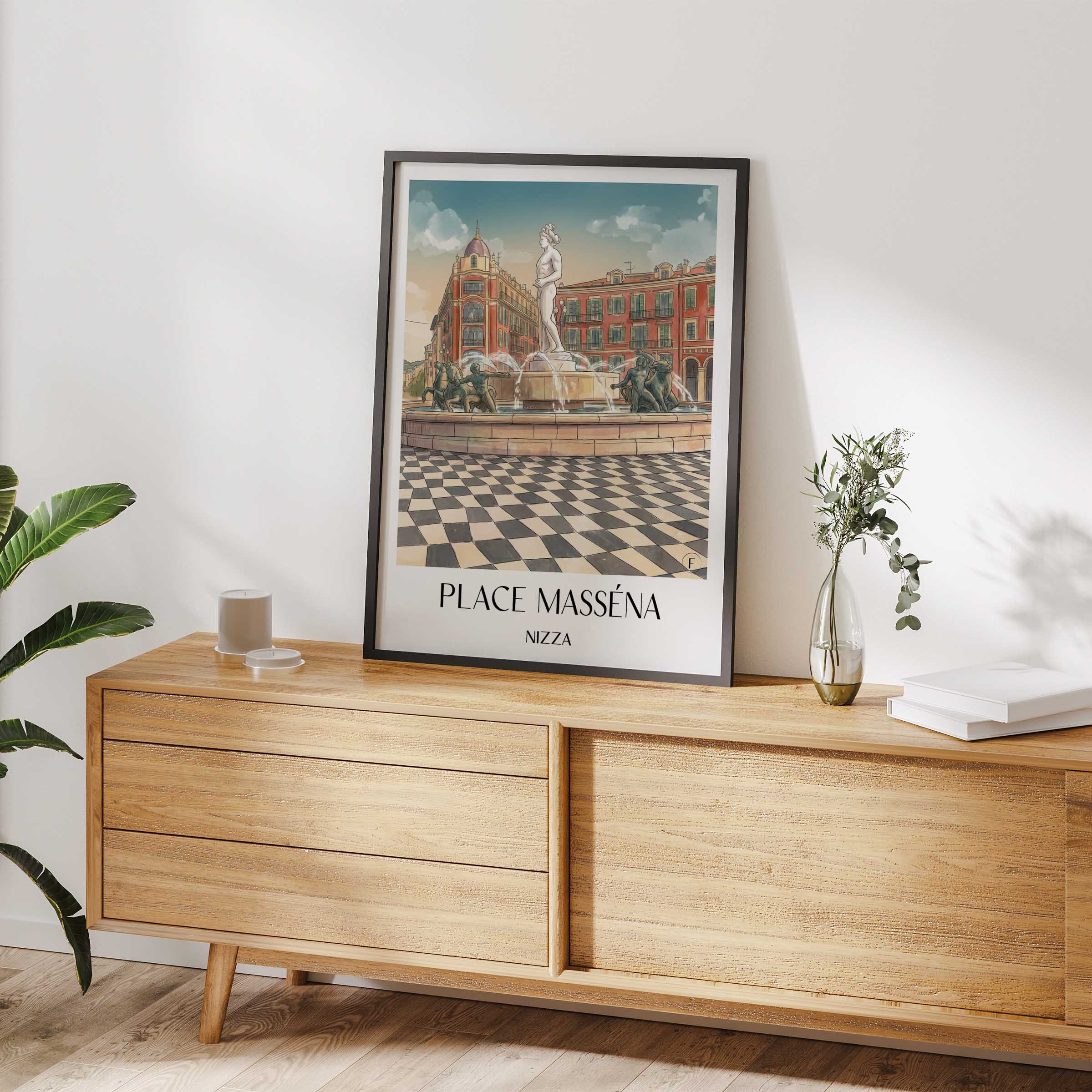 place-masséna--nizza-frankreich-poster-aquarell