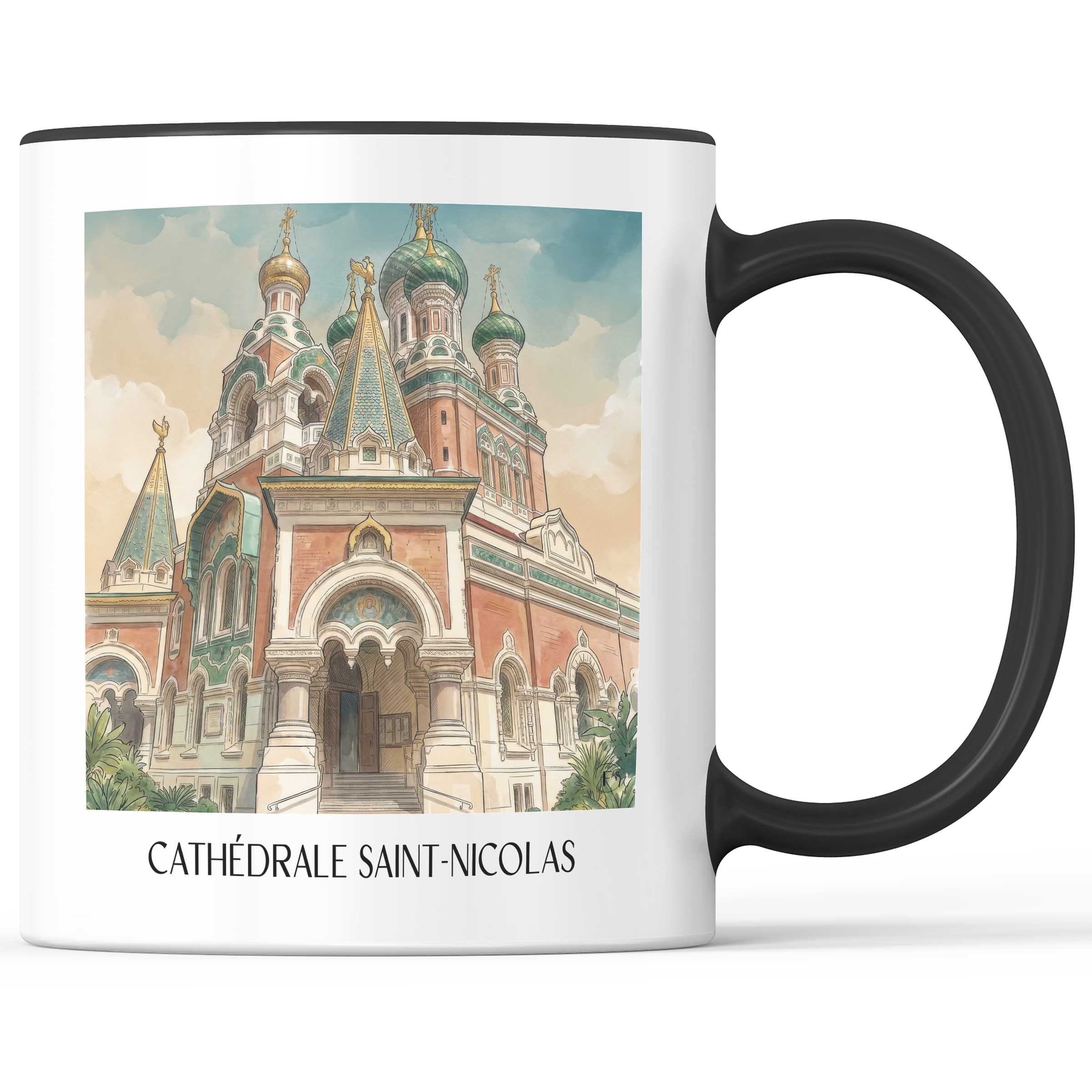 cathédrale-saint-nicolas-nizza-frankreich-kaffeebecher-aquarell