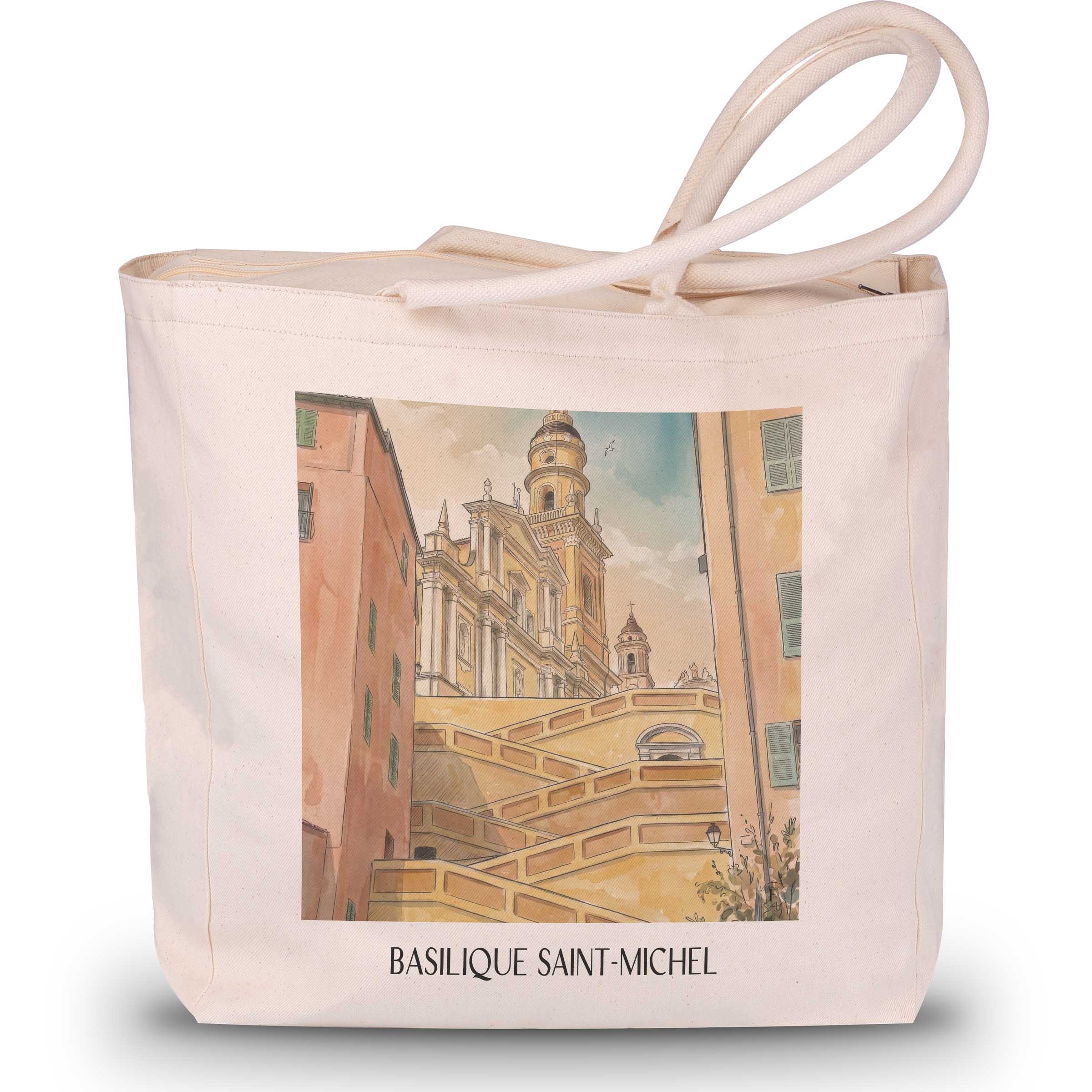 basilique-saint-michel-menton-frankreich-einkaufstasche-aquarell