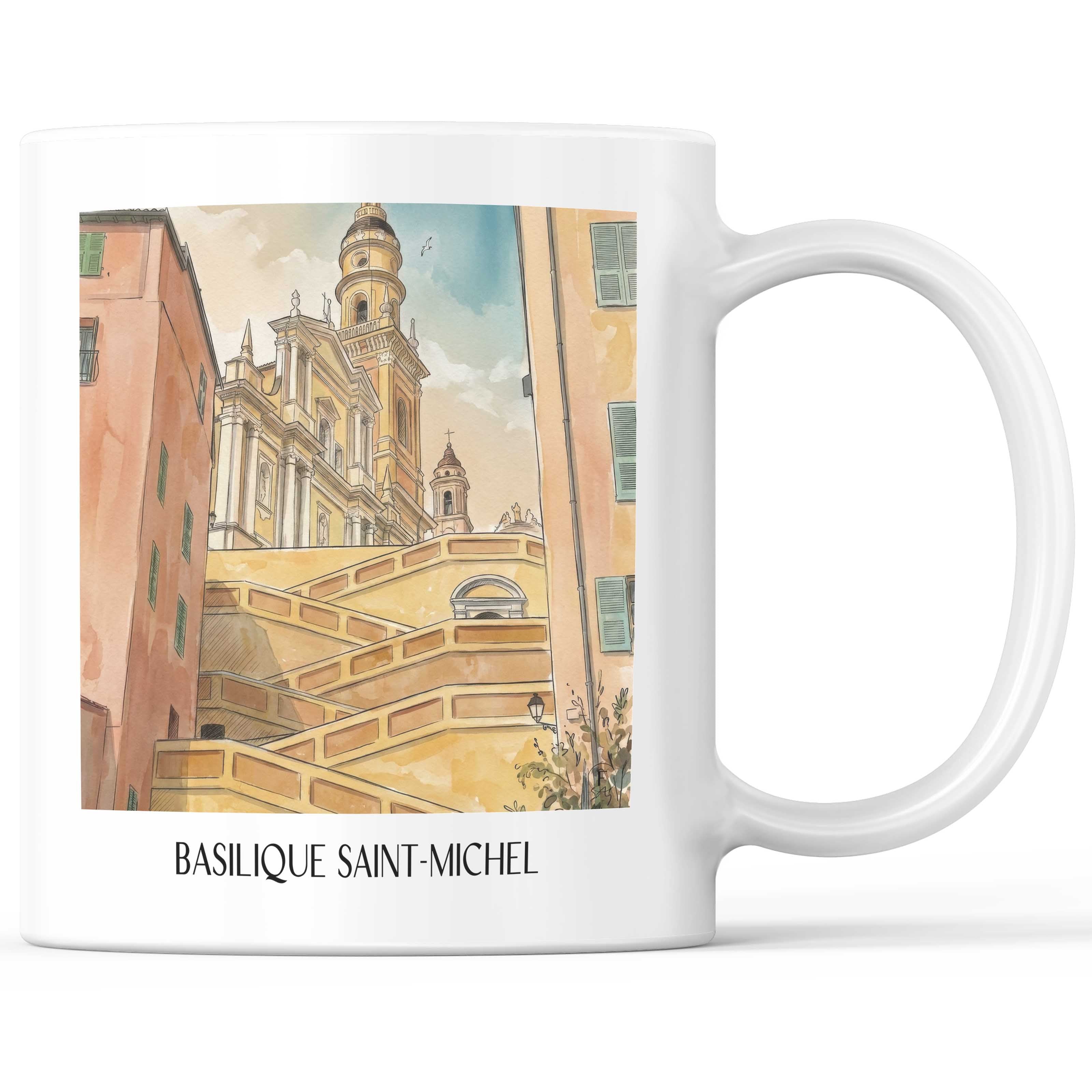 basilique-saint-michel-menton-frankreich-kaffeebecher-aquarell