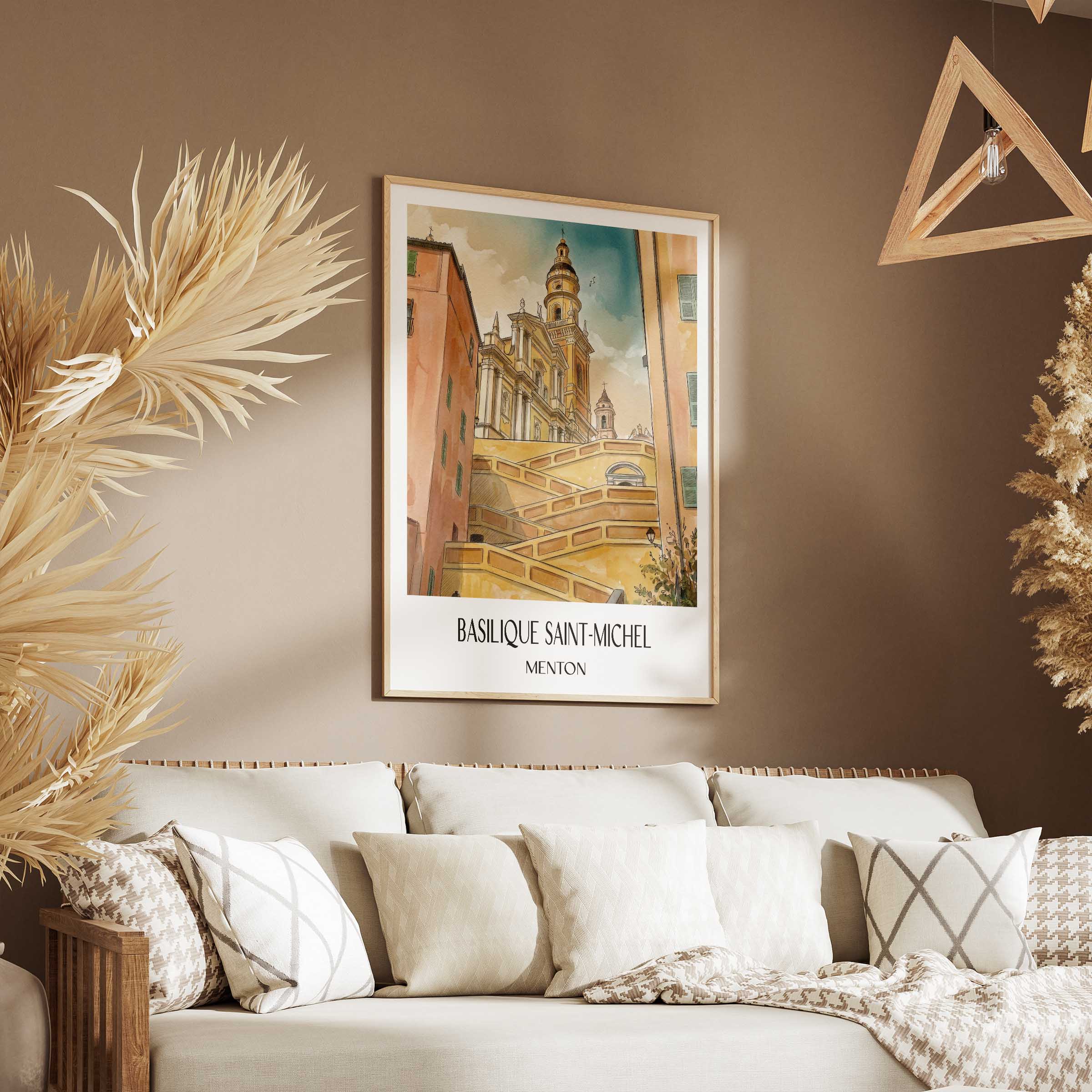 basilique-saint-michel-menton-frankreich-poster-aquarell