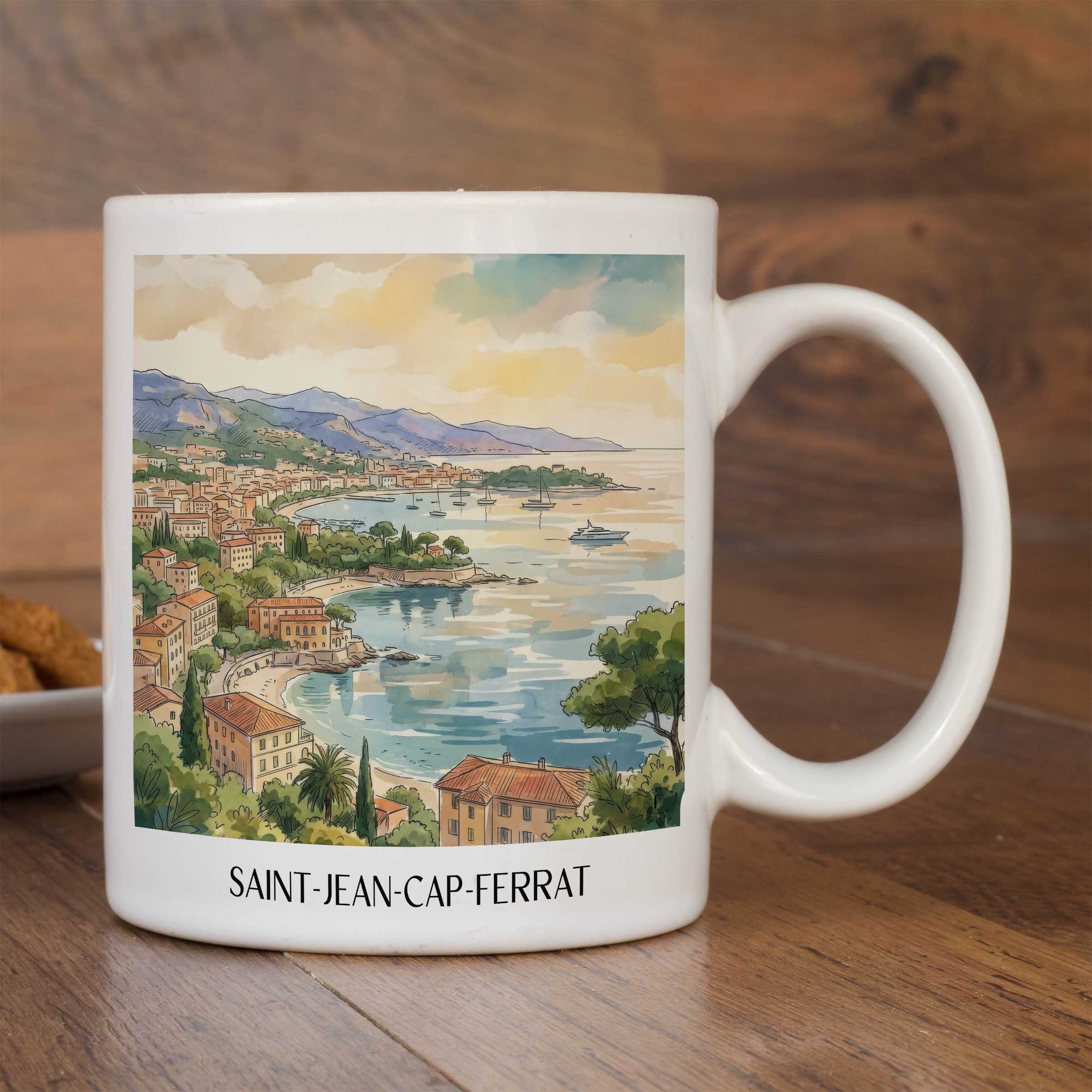 saint-jean-cap-ferrat-côte-d´azur-frankreich-kaffeebecher-aquarell