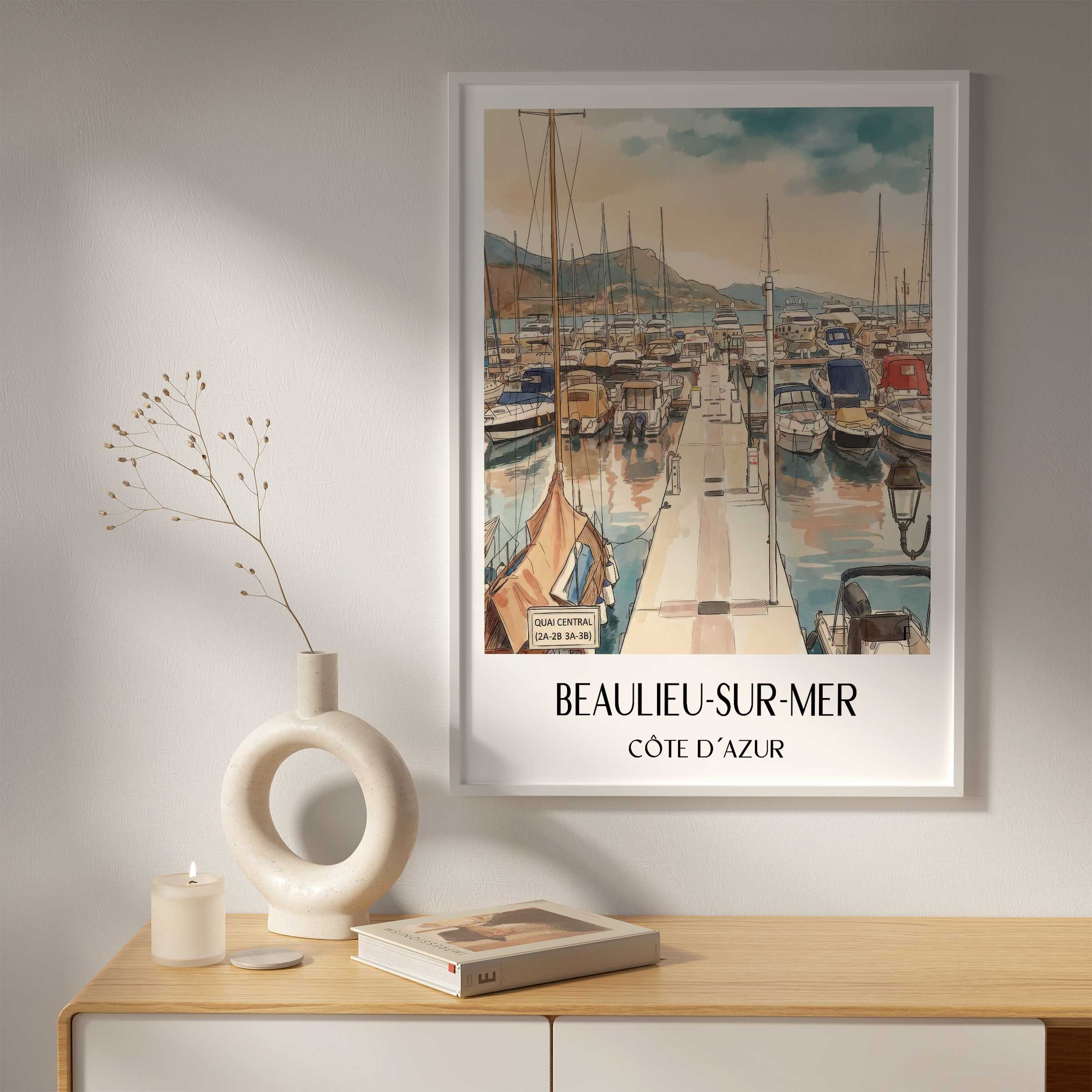 beaulieu-sur-mer-côte-d´azur-frankreich-poster-aquarell