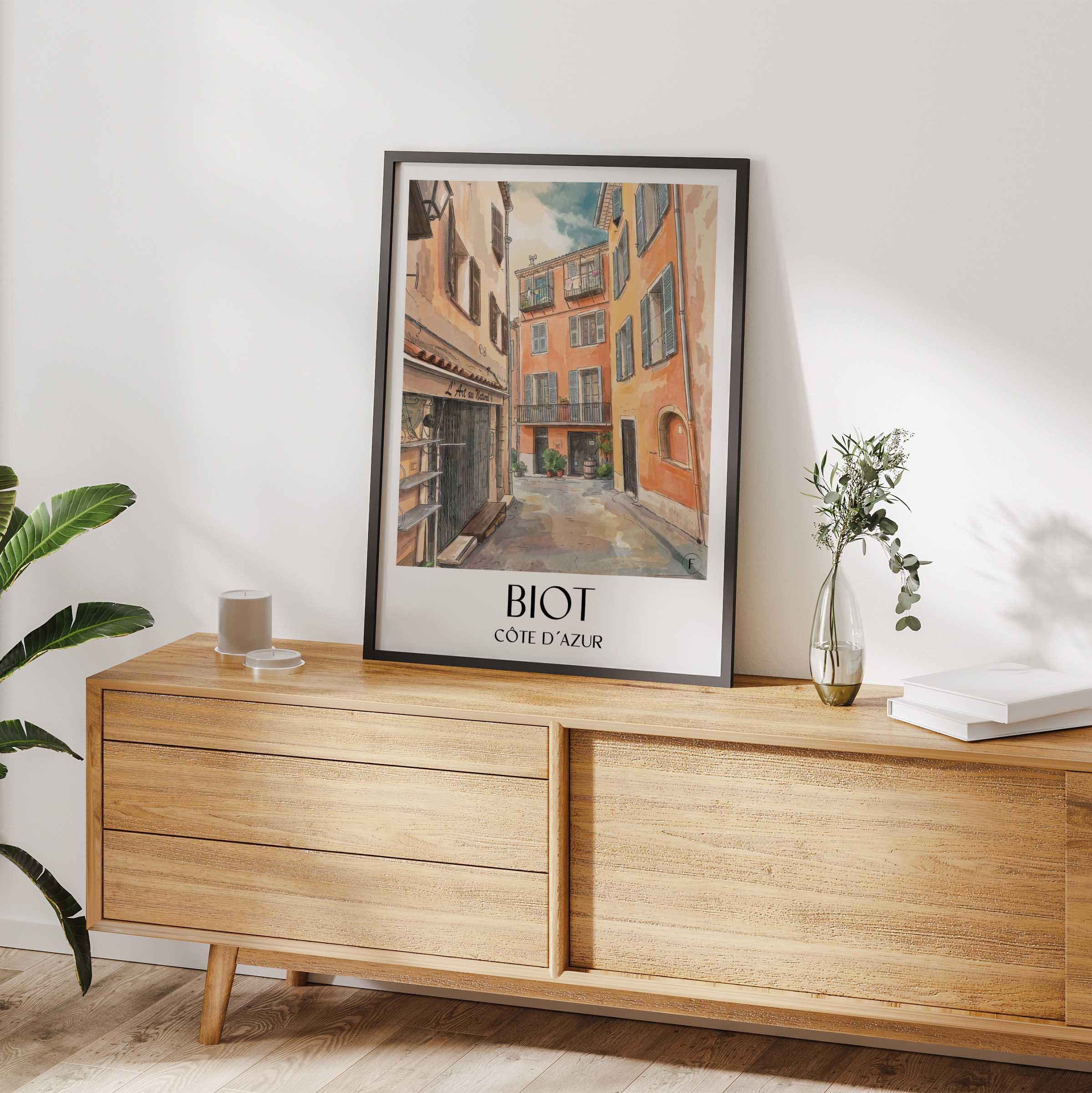 biot--côte-d´azur-frankreich-poster-aquarell