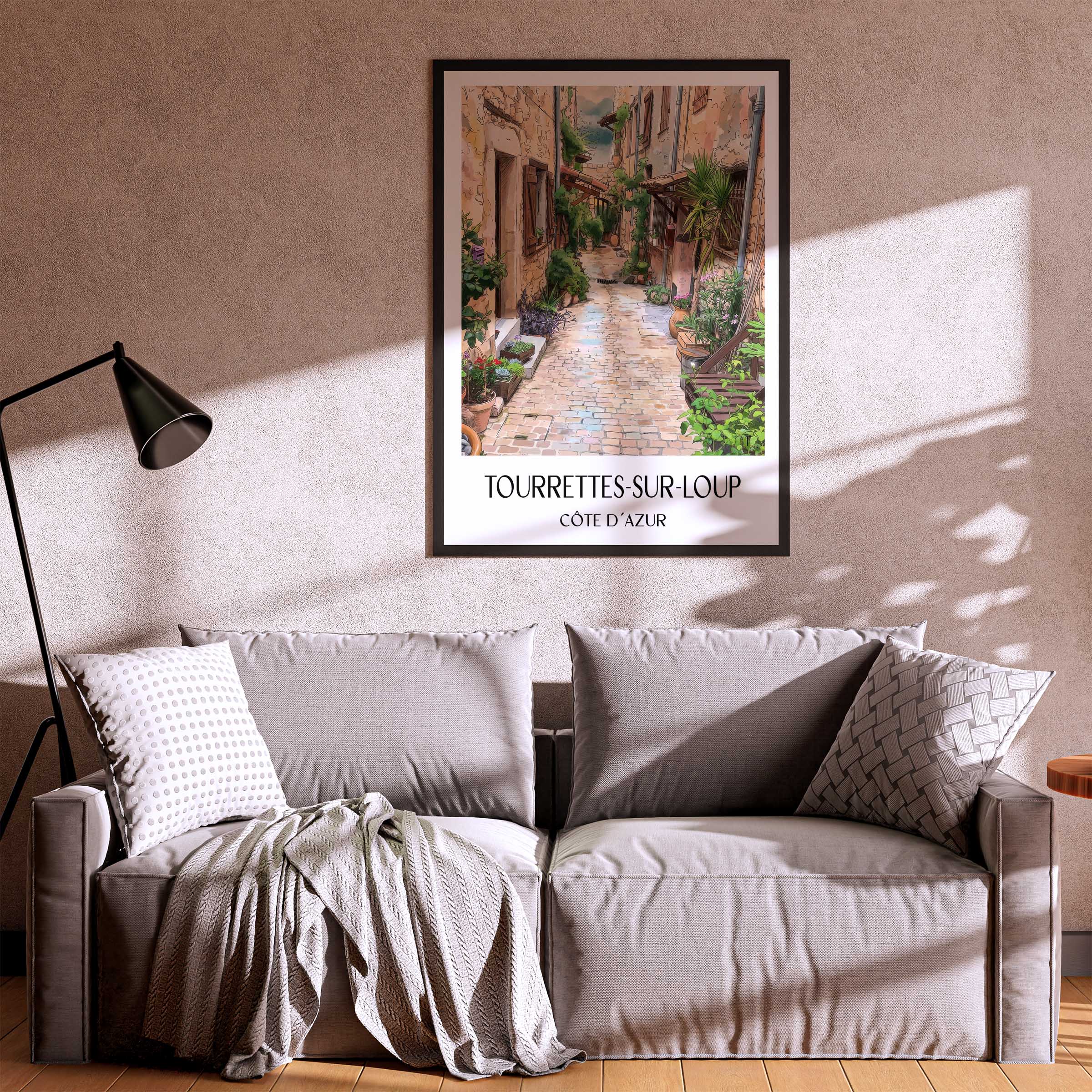 tourrettes-sur-loup-côte-d´azur-frankreich-poster-aquarell