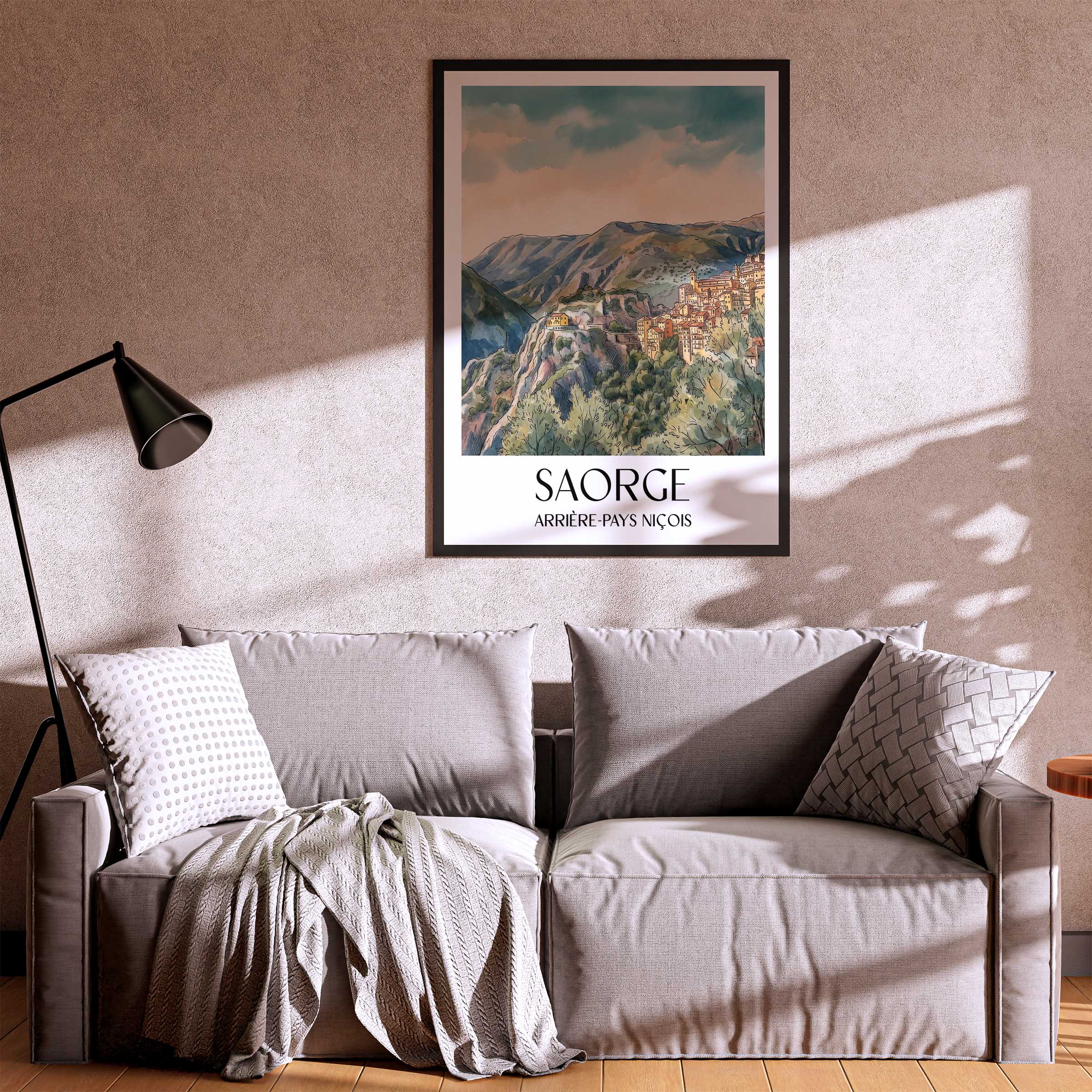 saorge-arrière-pays-niçois-frankreich-poster-aquarell