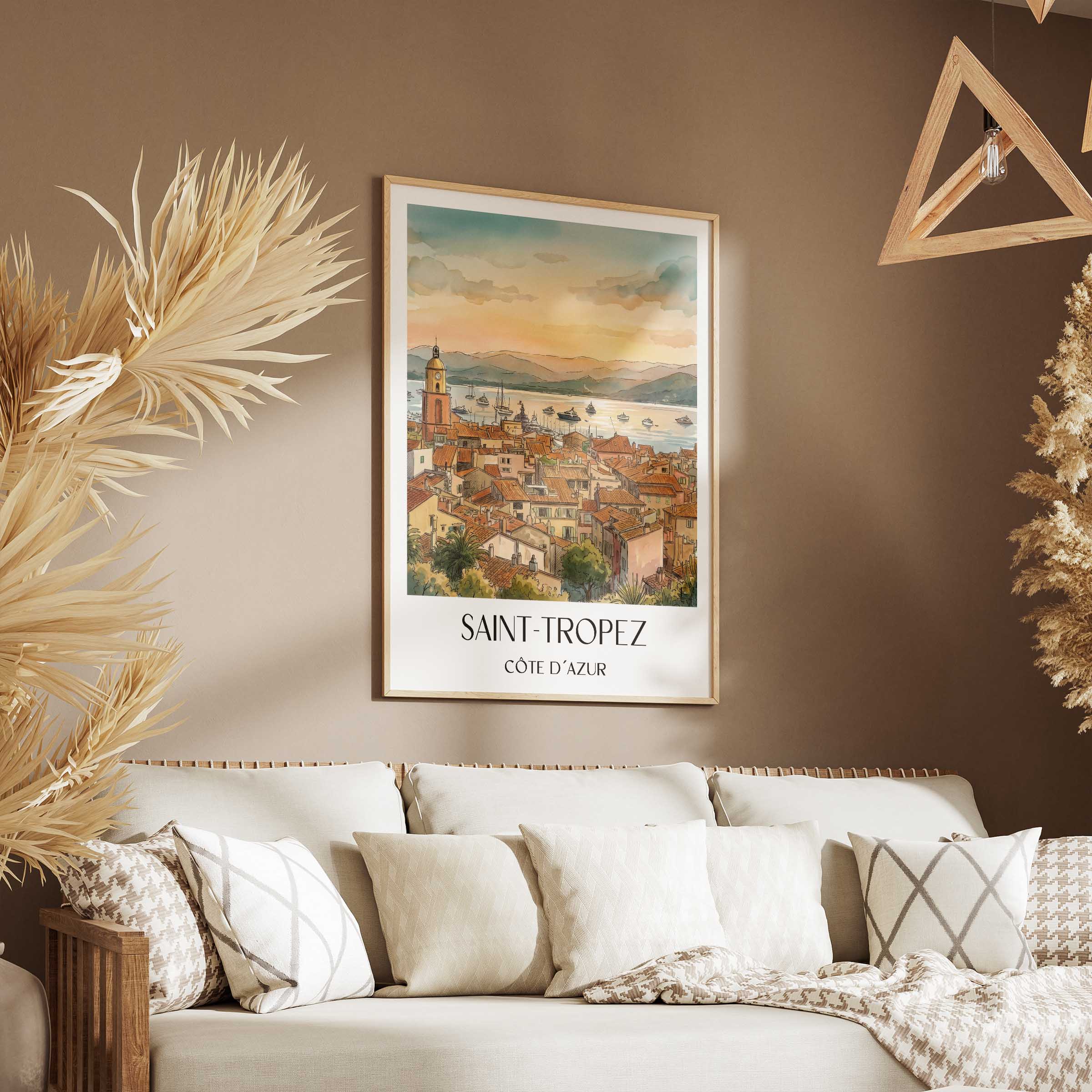 saint-tropez-côte-d´azur-frankreich-poster-aquarell