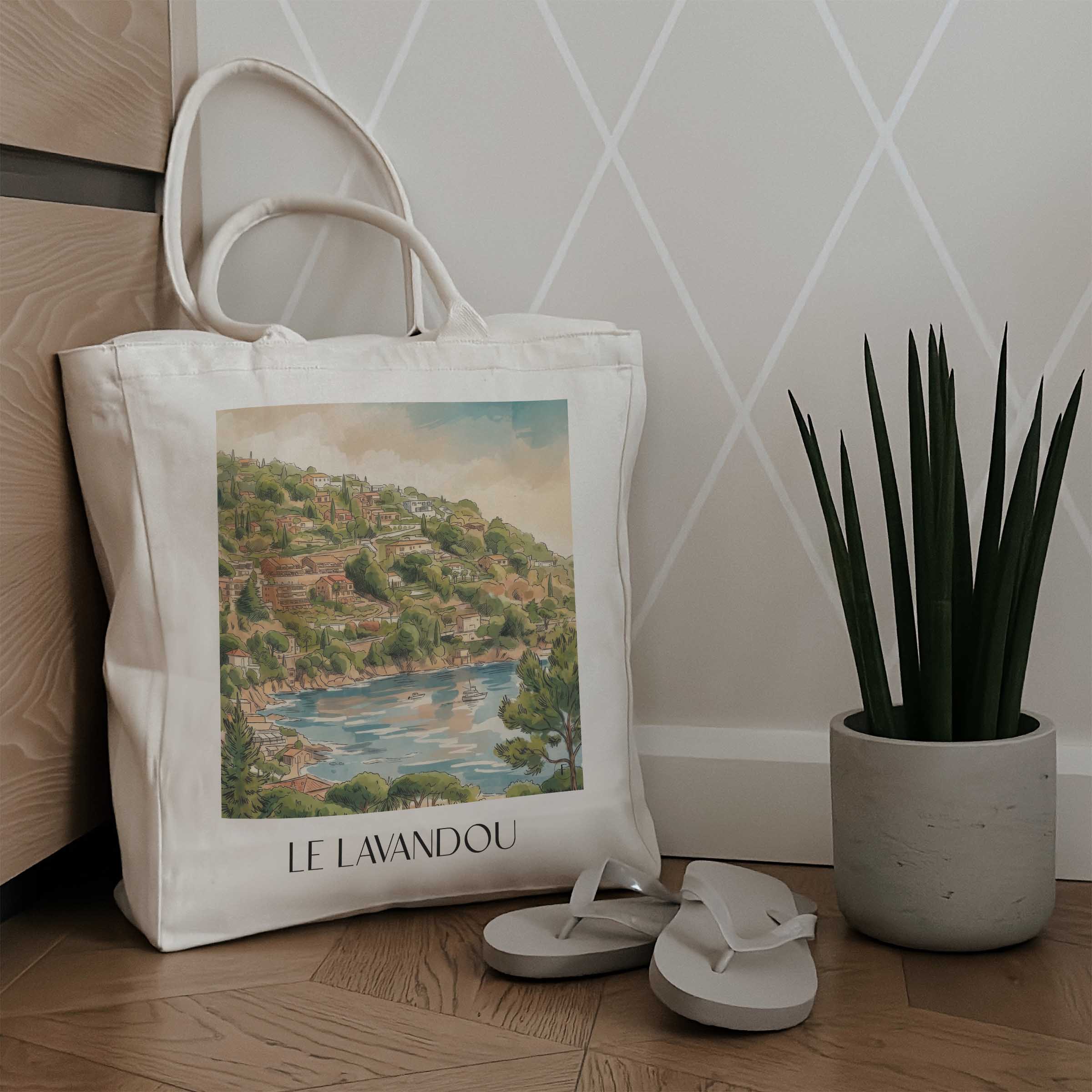 le-lavandou-côte-des-maures-frankreich-einkaufstasche-aquarell