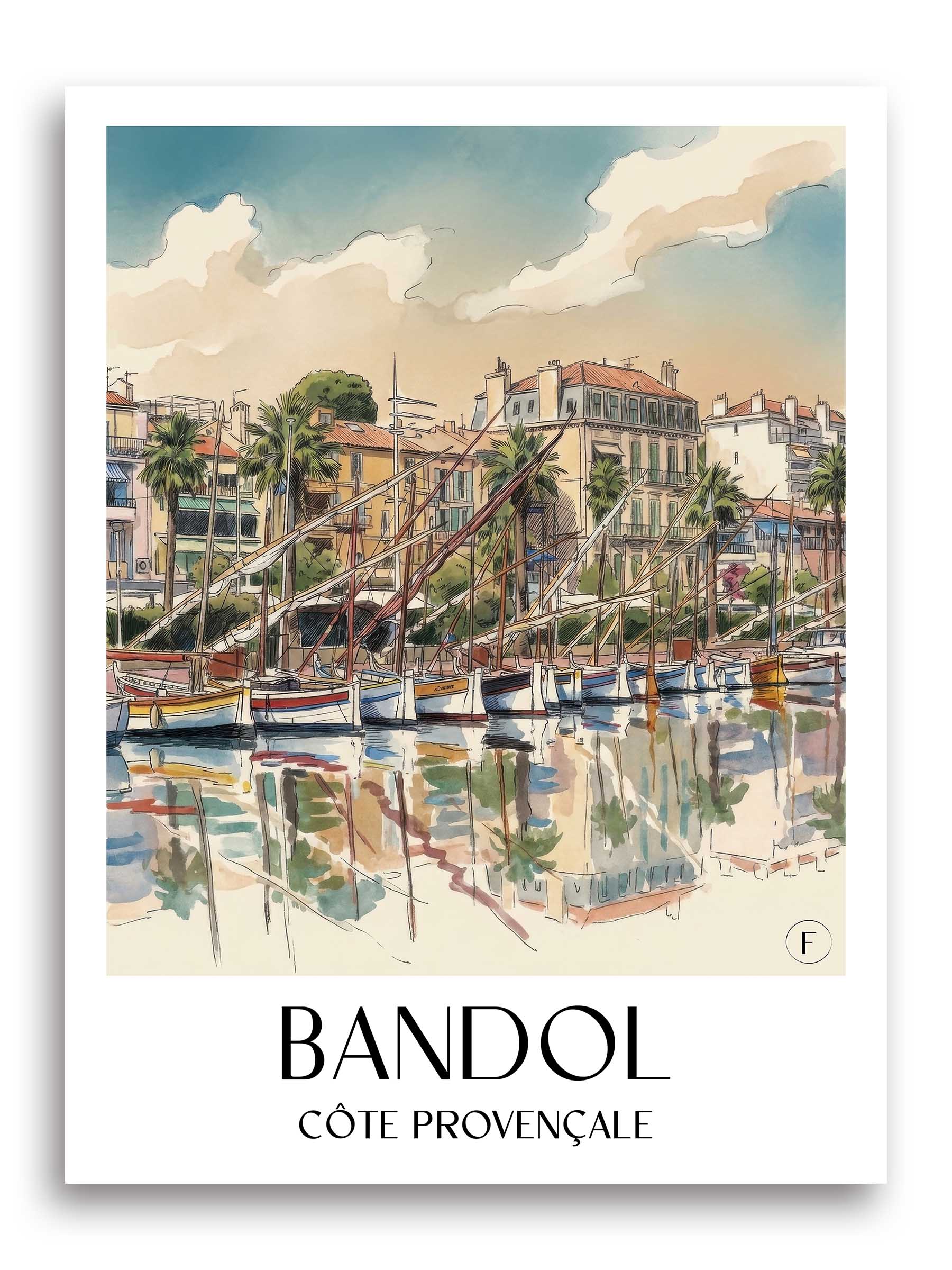 bandol-côte-provençale-frankreich-poster-aquarell