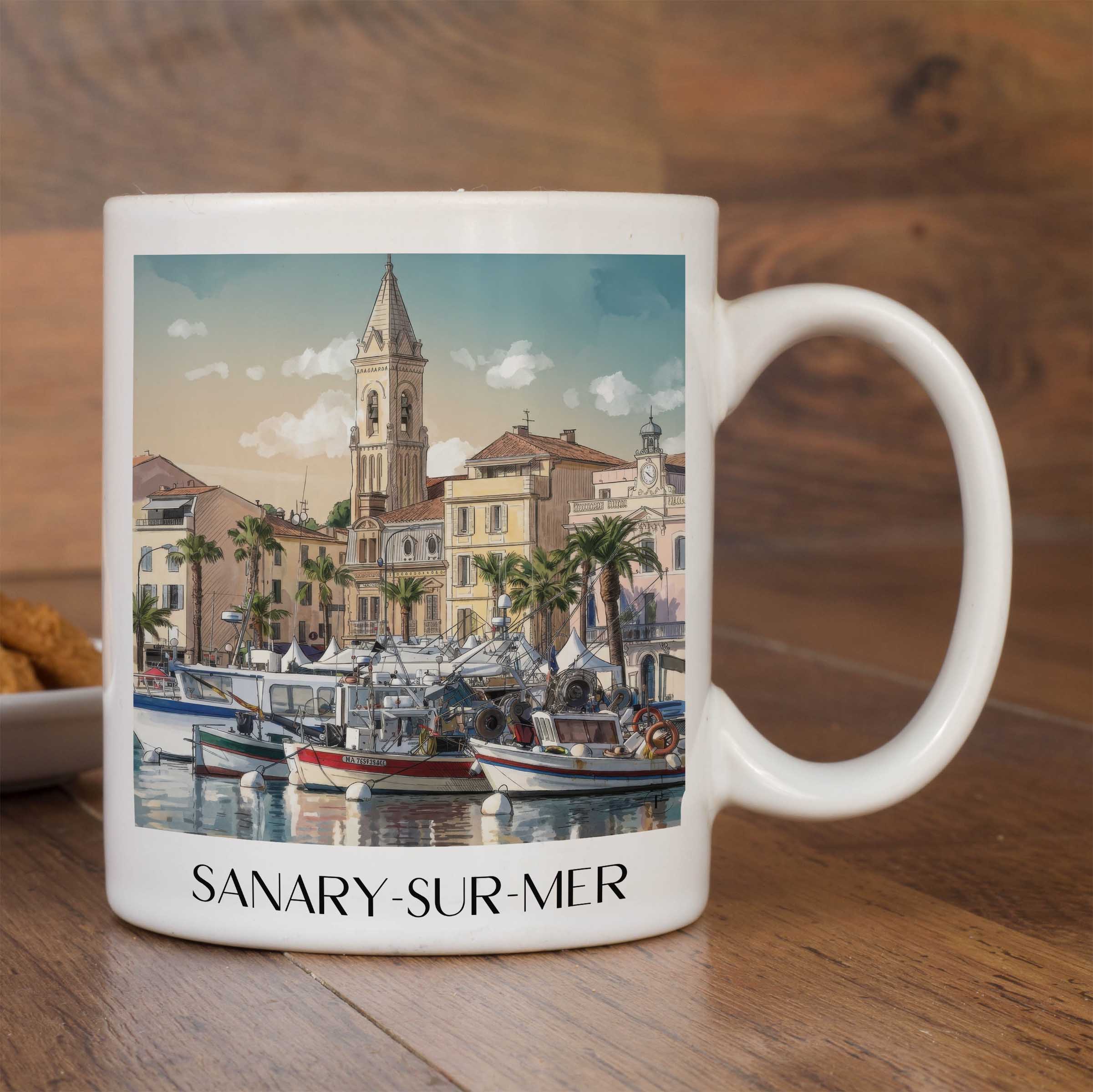 sanary-sur-mer-côte-provençale-frankreich-kaffeebecher-aquarell