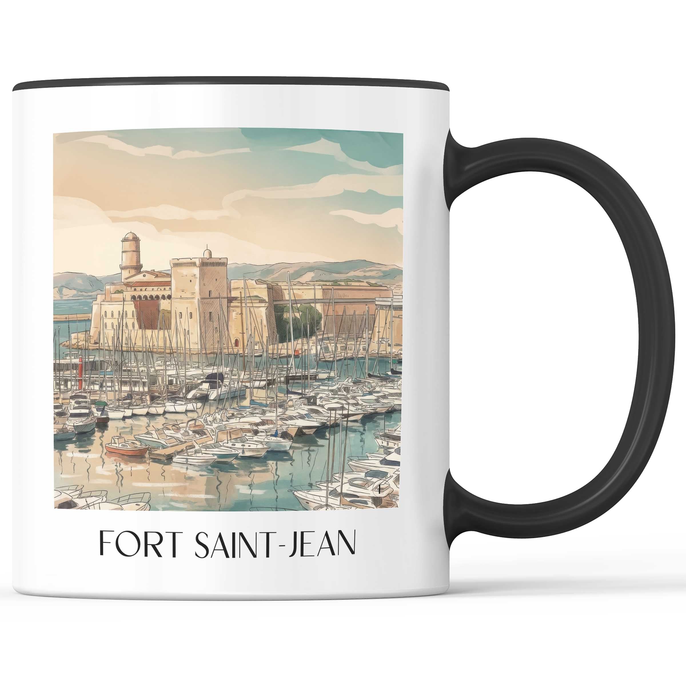 fort-saint-jean-marseille-frankreich-kaffeebecher-aquarell