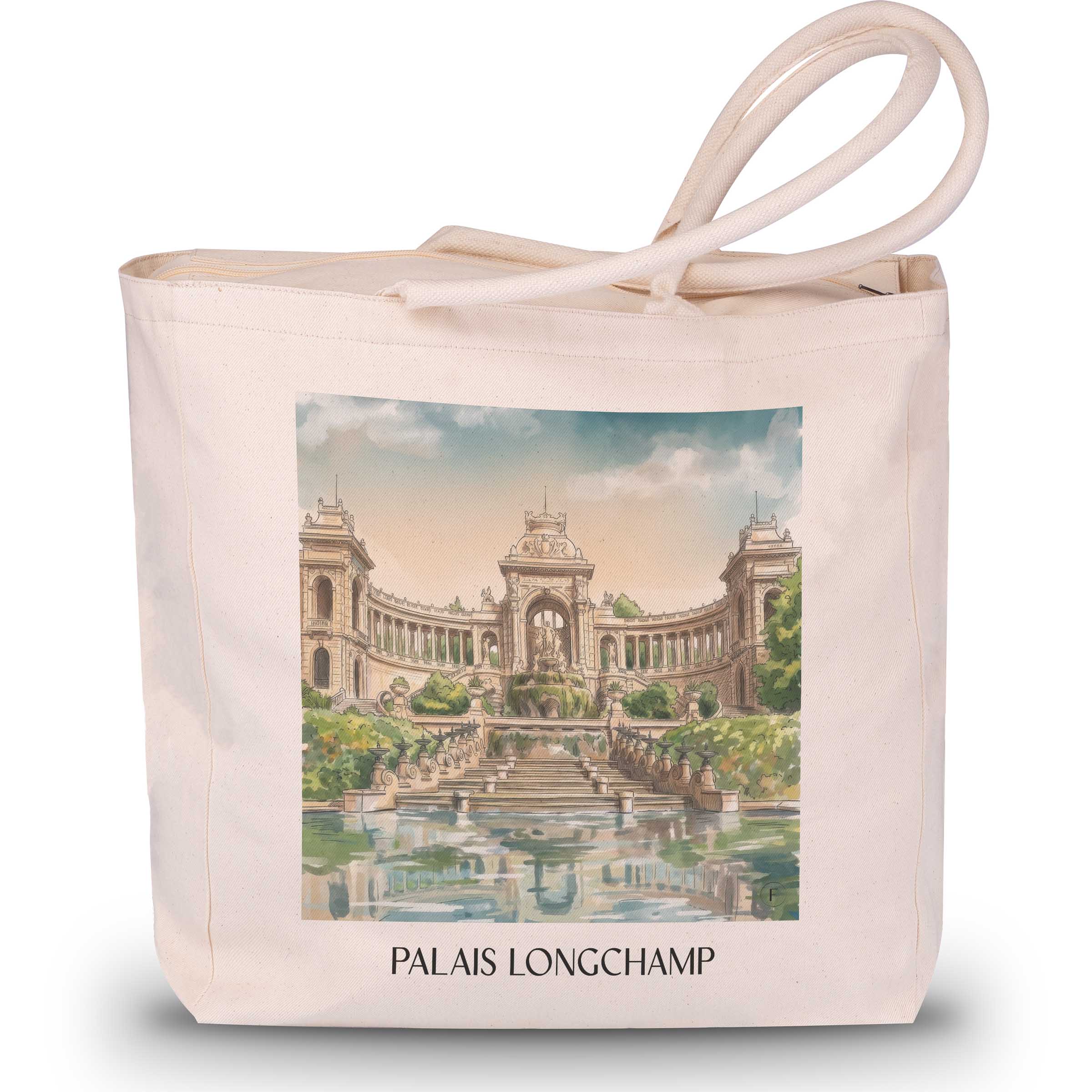 palais-longchamp-marseille-frankreich-einkaufstasche-aquarell