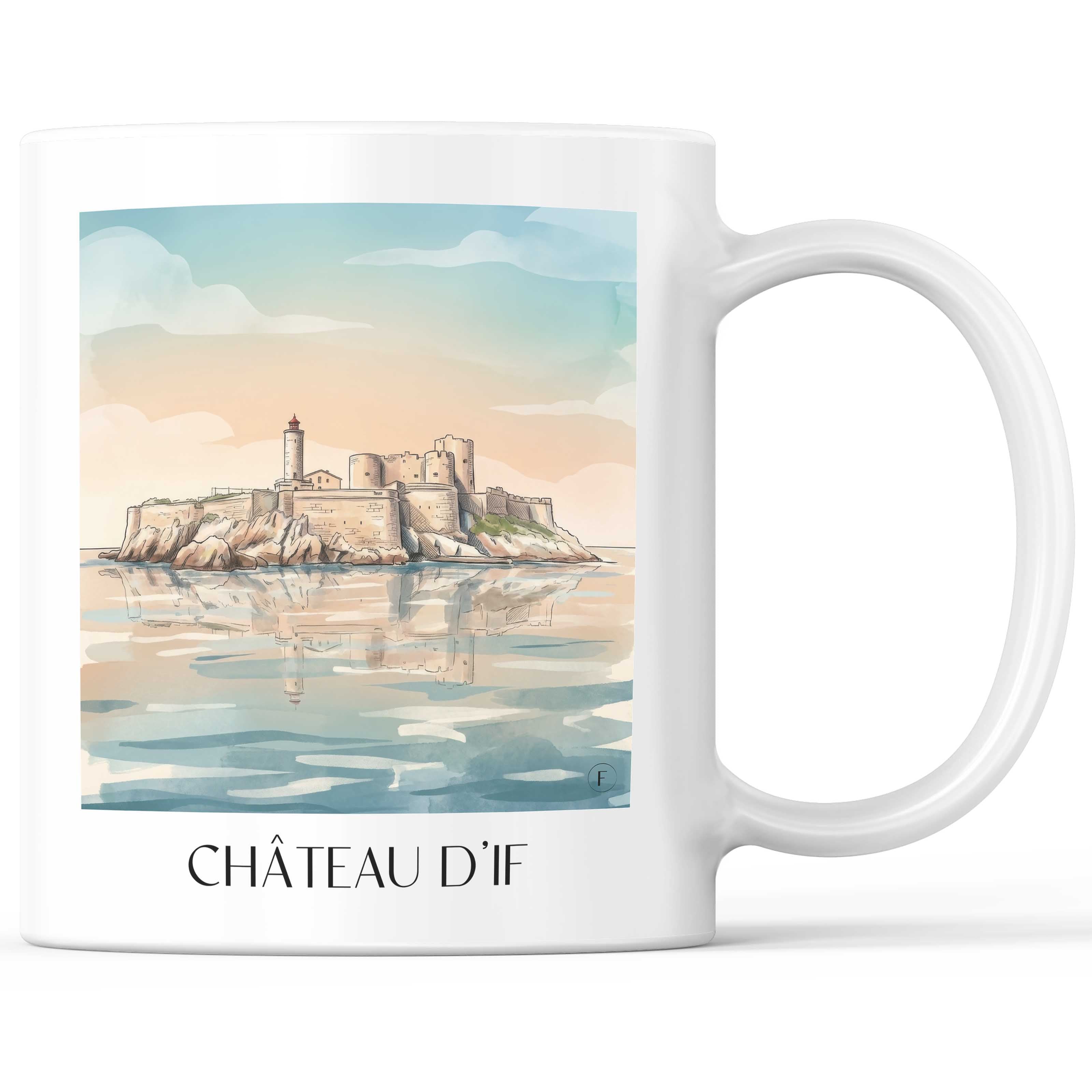 château-d'if-marseille-frankreich-kaffeebecher-aquarell