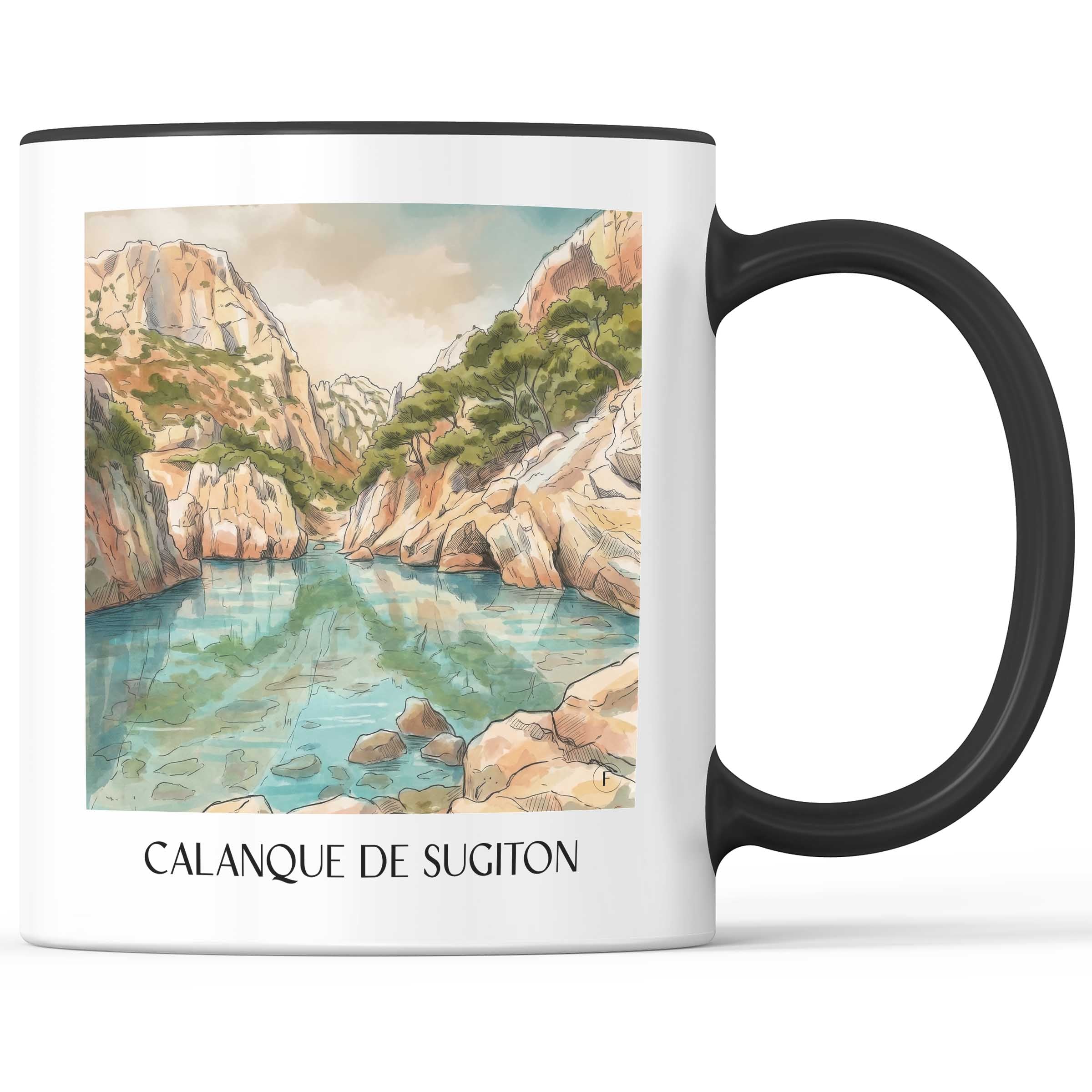 calanque-de-sugiton-côte-d´azur-frankreich-kaffeebecher-aquarell