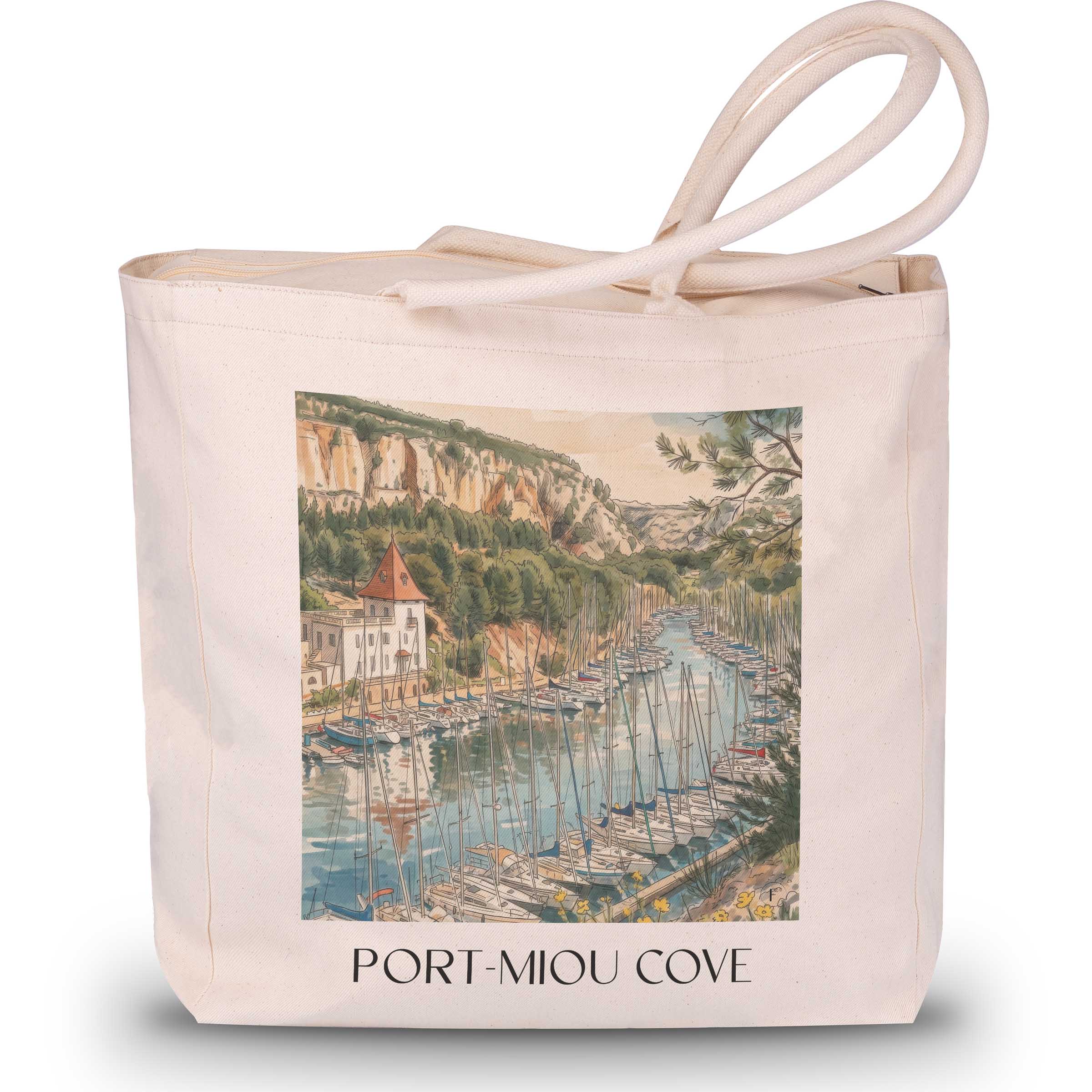 Calanque de Port-Miou Shopping Tasche - Cassis - Frankreich Tote Bag - Einkaufstasche im Aquarell Stil