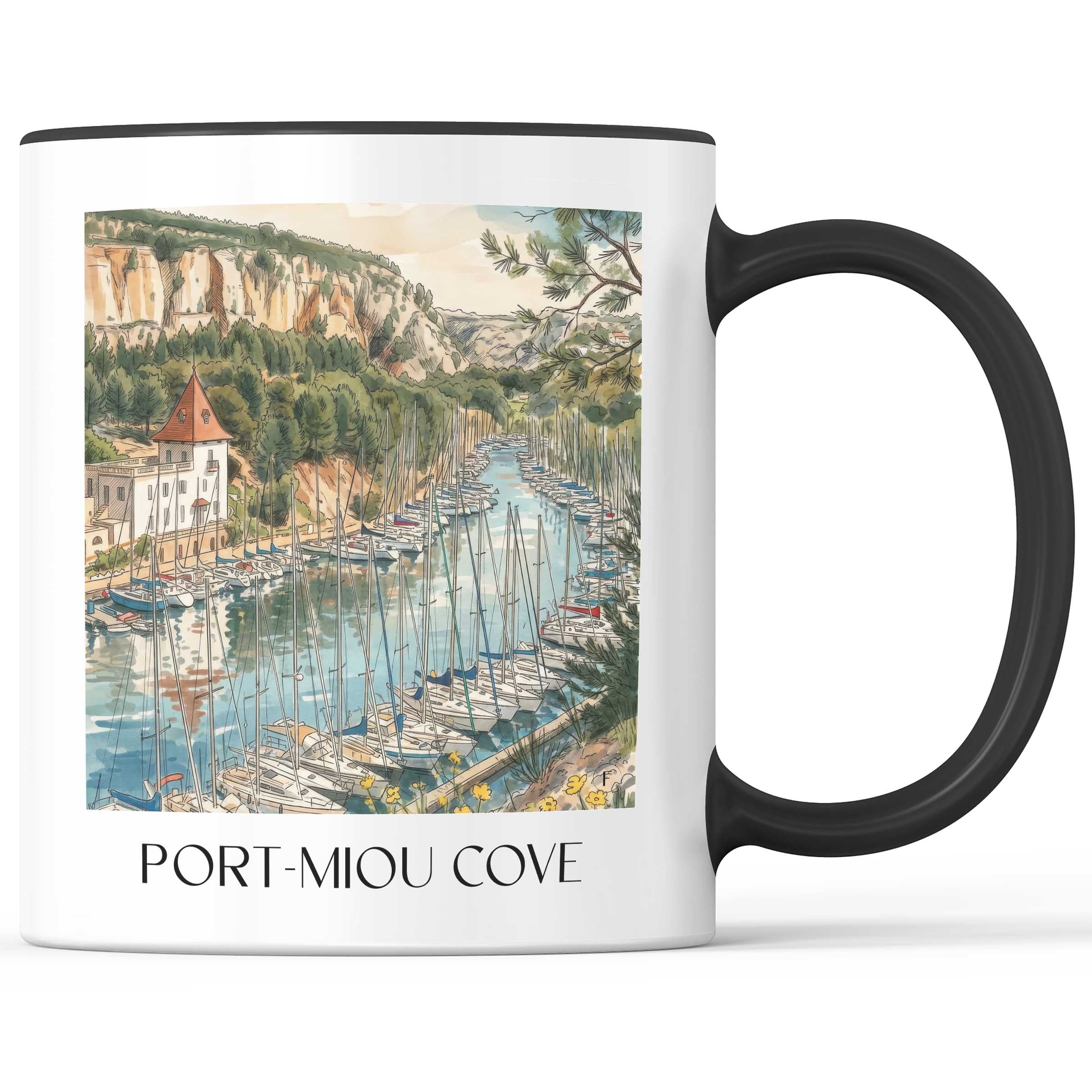 Calanque de Port-Miou Kaffeebecher - Cassis - Frankreich Becher - Kaffeetasse im Aquarell Stil