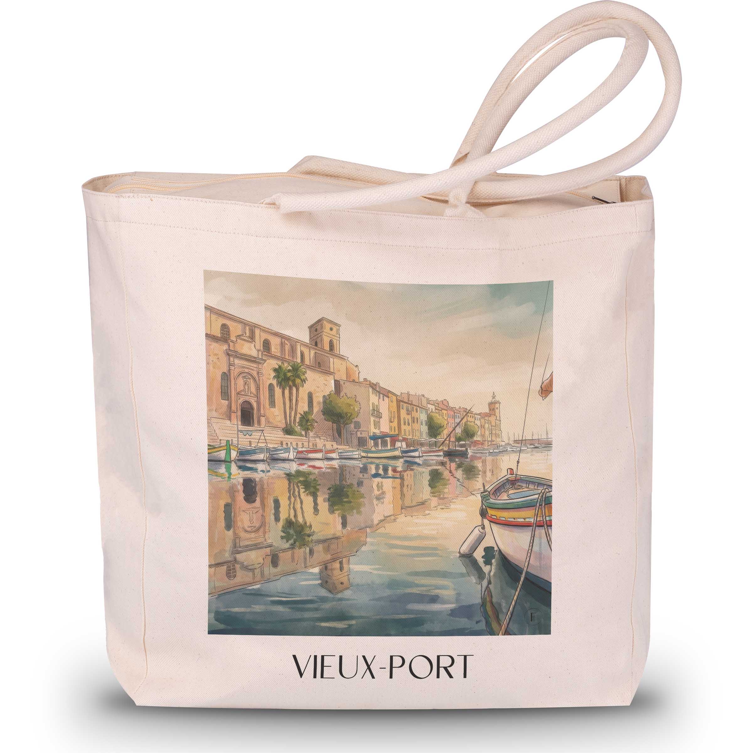 vieux-port--la-ciotat-frankreich-einkaufstasche-aquarell