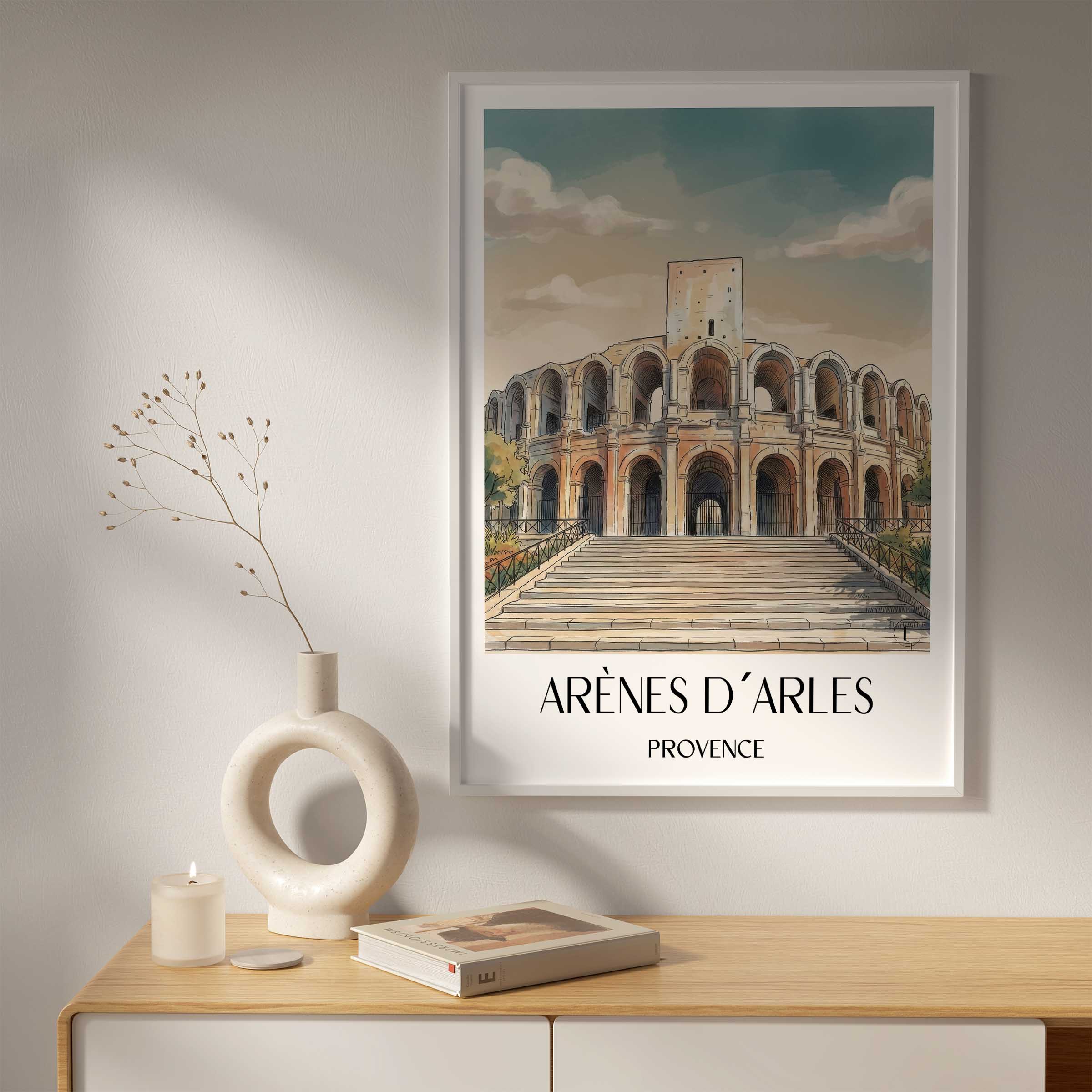 arènes-d´arles-provence-frankreich-poster-aquarell