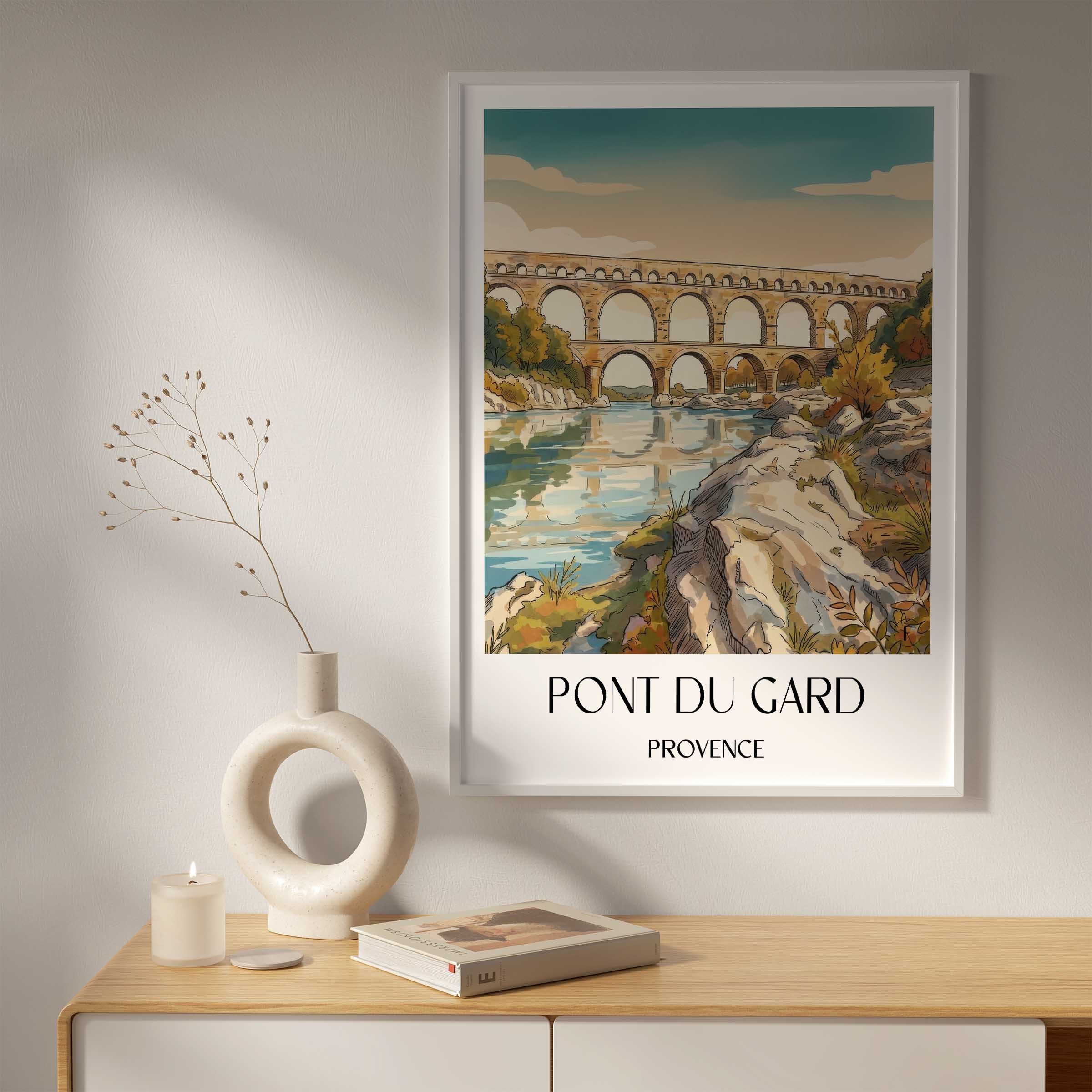 pont-du-gard-provence-frankreich-poster-aquarell