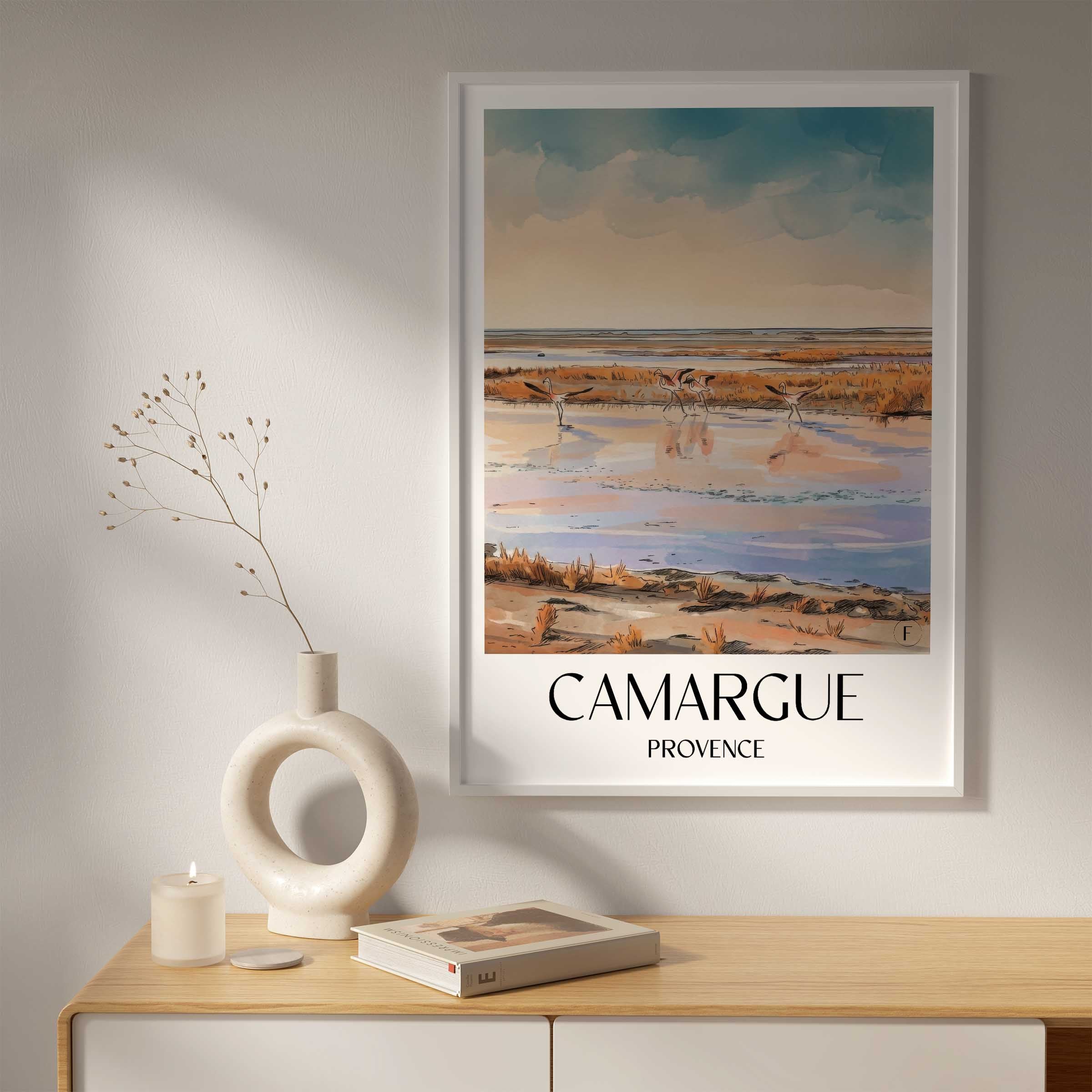 camargue-provence-frankreich-poster-aquarell