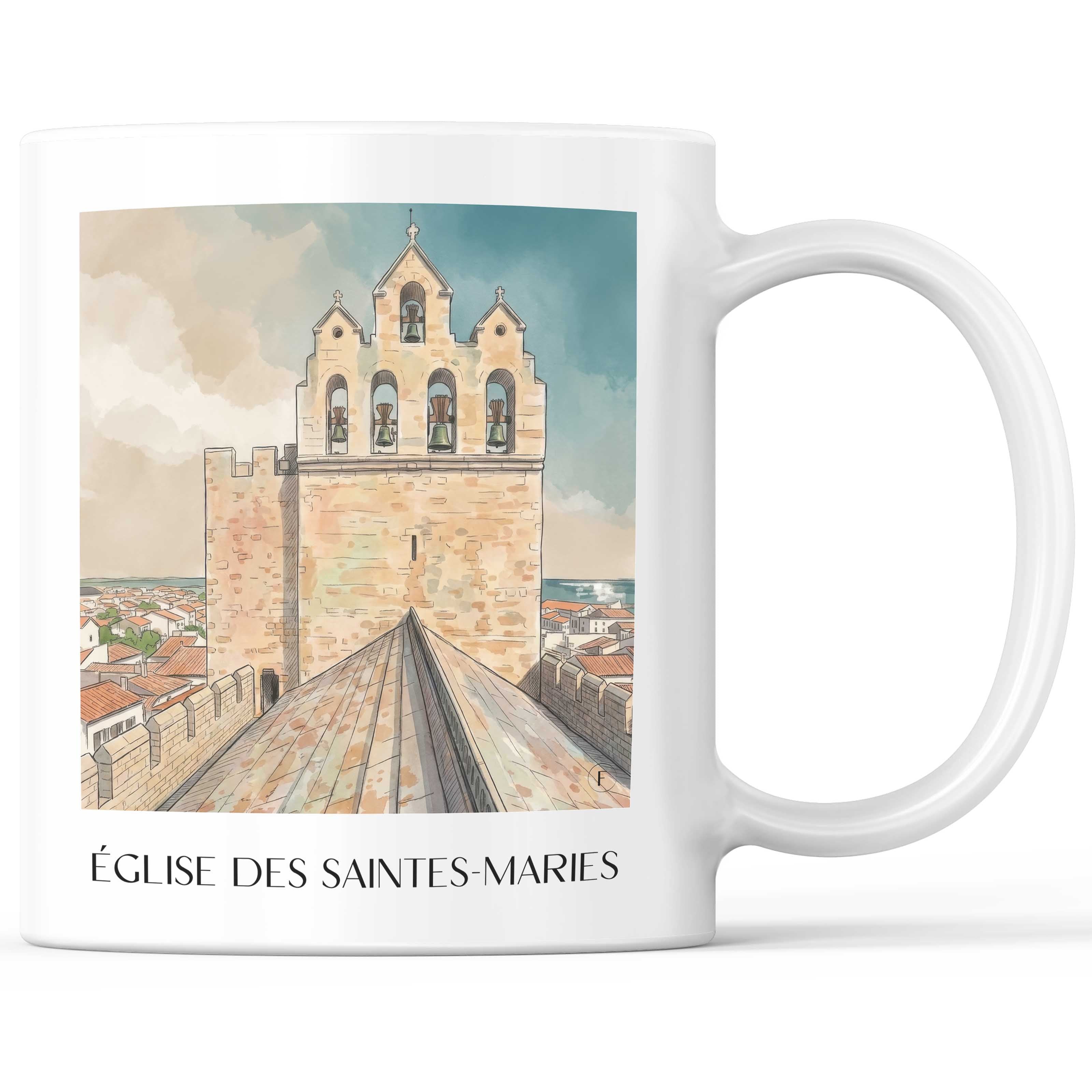 église-des-saintes-maries-saintes-maries-de-la-mer-frankreich-kaffeebecher-aquarell