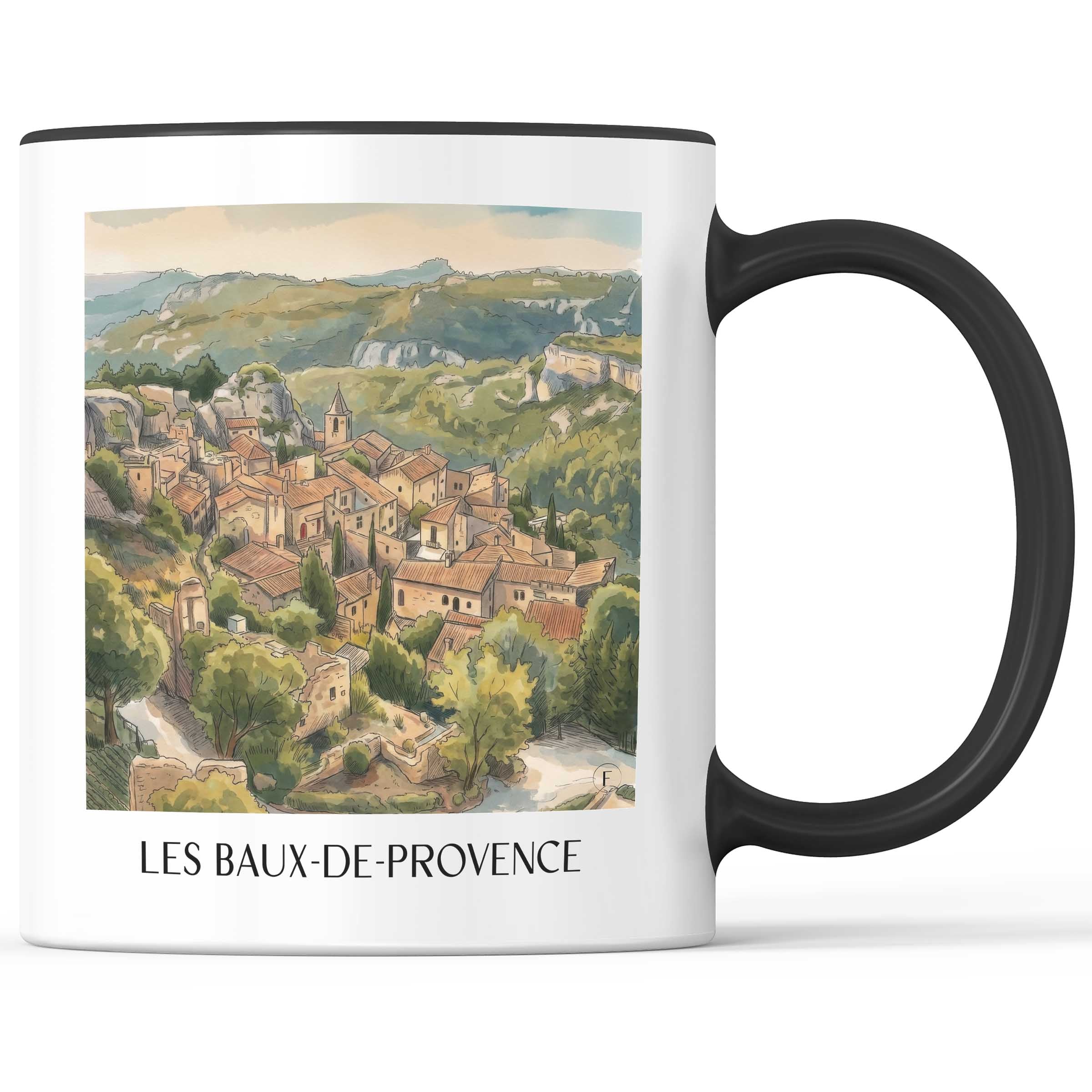 les-baux-de-provence-alpilles-frankreich-kaffeebecher-aquarell