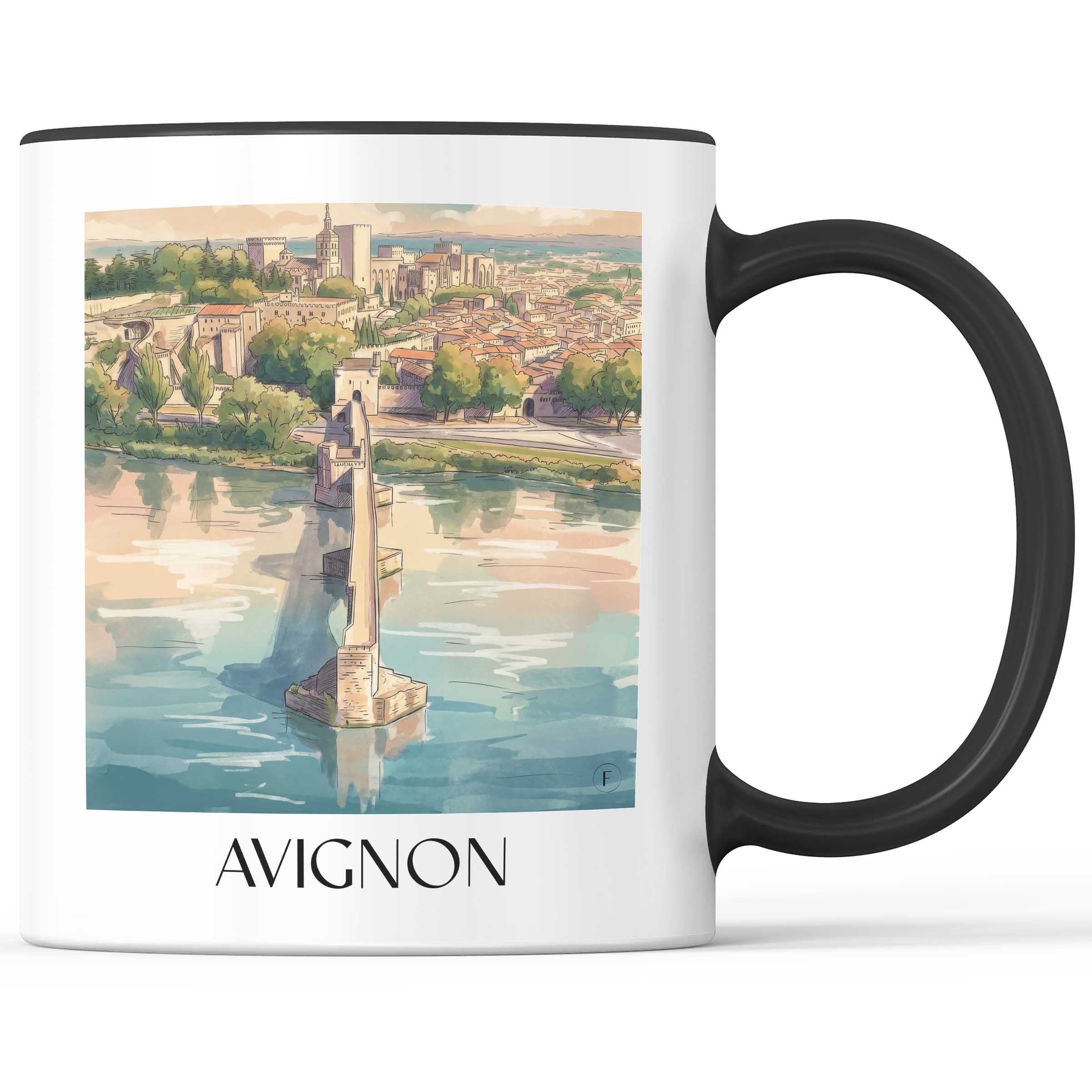 avignon-provence-frankreich-kaffeebecher-aquarell
