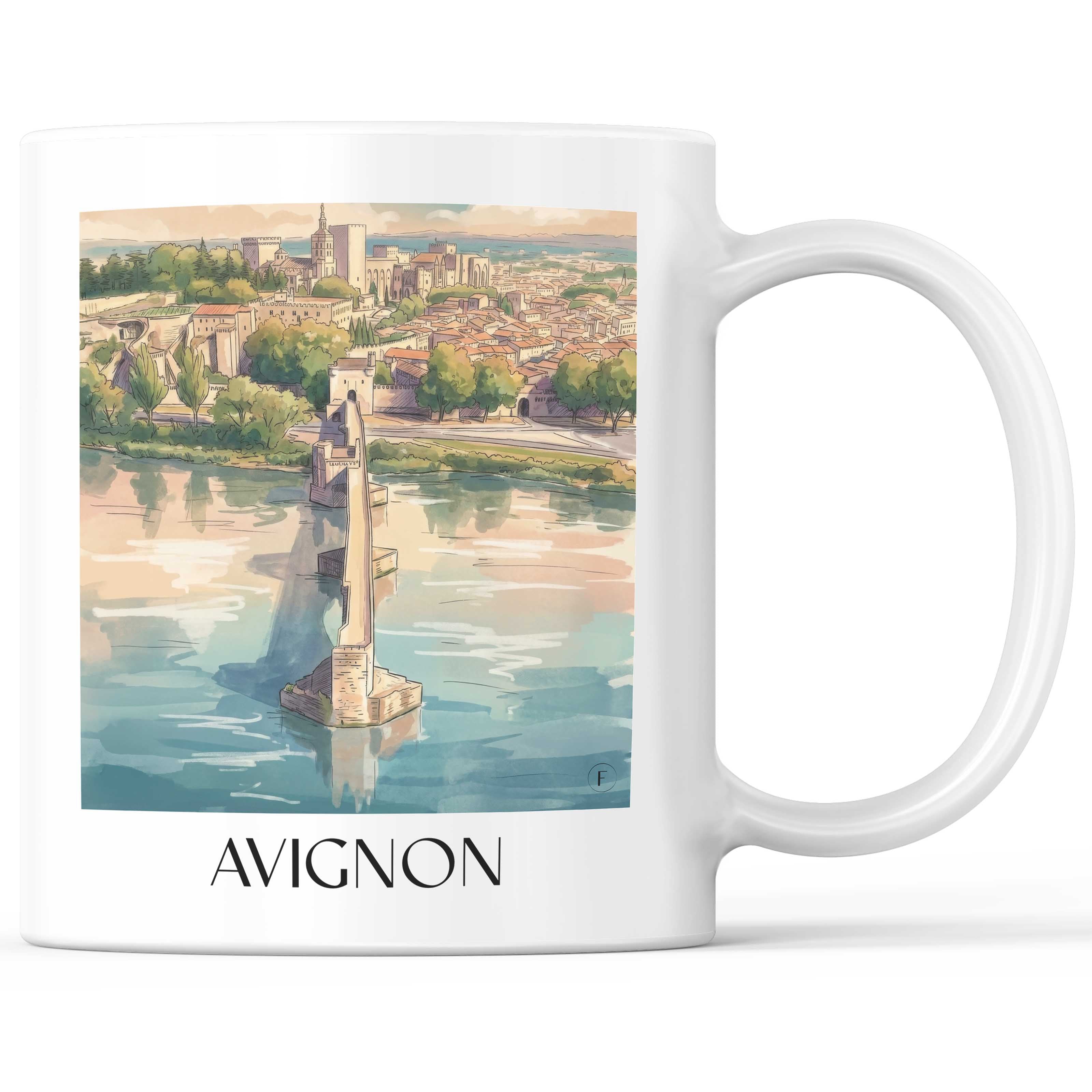avignon-provence-frankreich-kaffeebecher-aquarell