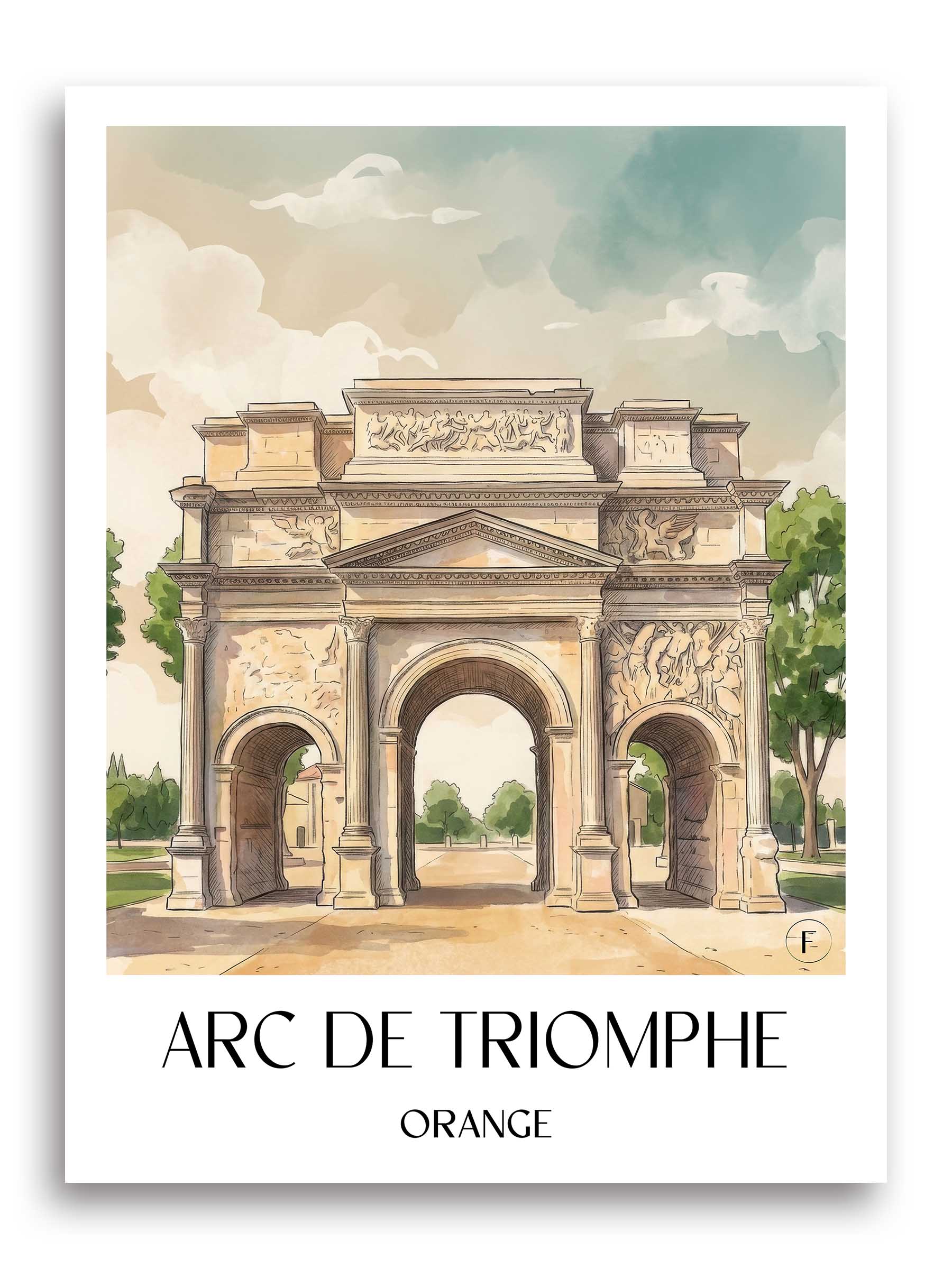 arc-de-triomphe-orange-frankreich-poster-aquarell