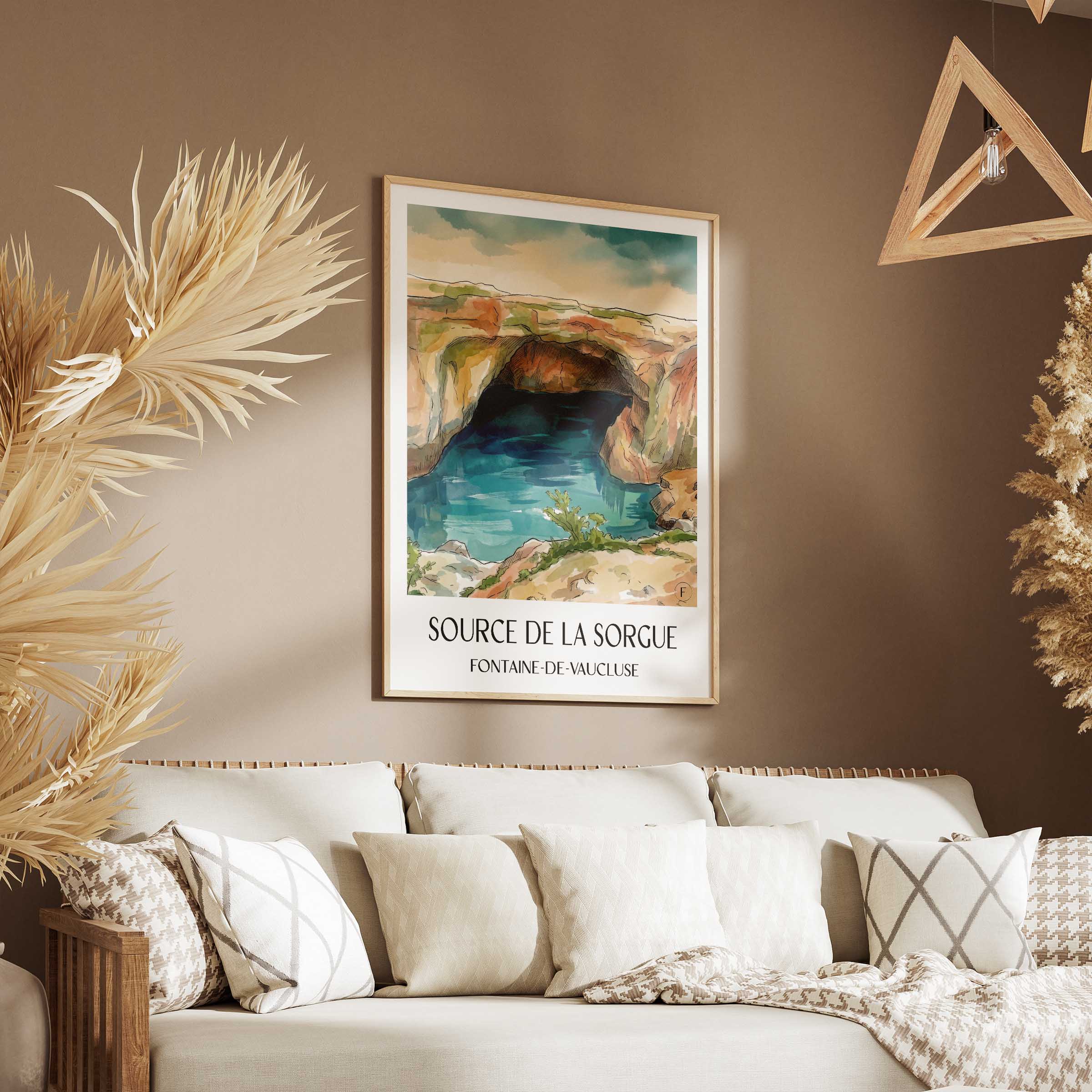 source-de-la-sorgue-fontaine-de-vaucluse-frankreich-poster-aquarell